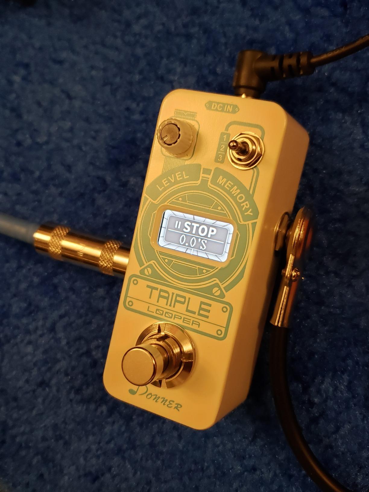 Donner Triple Looper Guitar Pedal, 3 Loops 90 mins Looping Time Loop Pedal with Screen Unlimited Overdubs Undo/Redo for Electric Guitar Bass, True Bypass customer photo 1