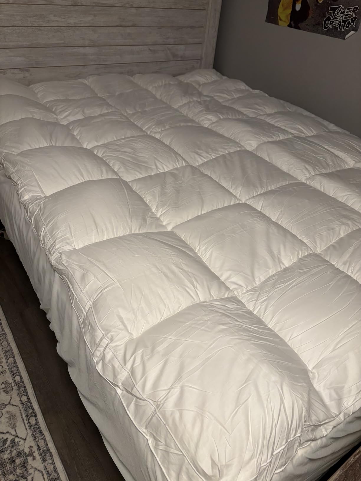 COONP Queen Mattress Topper, Cotton Extra Thick Pillow Top Mattress Pad | 100% Cotton Top Bed Topper Protector, Cooling Mattress Cover for Back Pain, Soft Breathable for Hot Sleeper, White customer photo 1