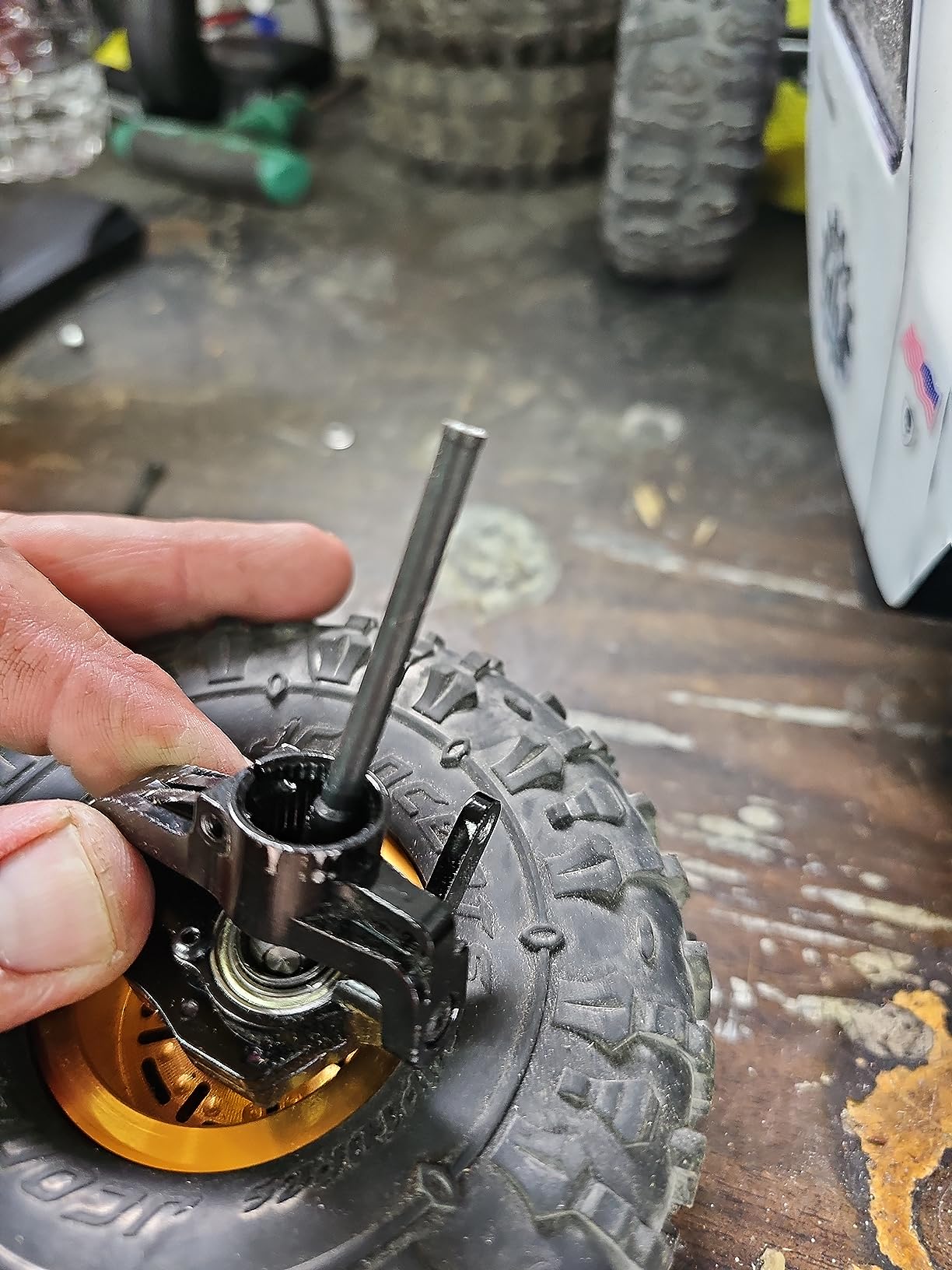 Aluminum Front/Rear Portal Axles Set for 1/10 Axial SCX10 II 90046 90047 RC Crawler Car (Black with Red) customer photo 2