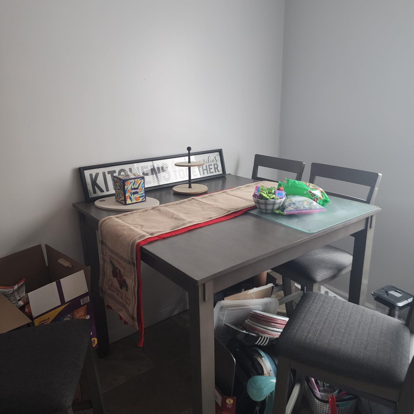 Signature Design by Ashley 5-Piece Square Counter Height Dining Set, Gray | Bridson Series customer photo 1