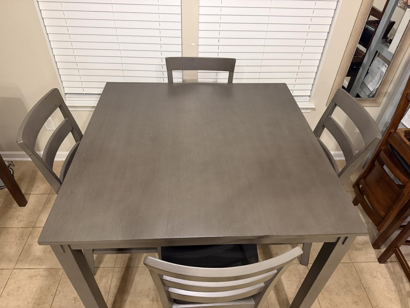 Signature Design by Ashley 5-Piece Square Counter Height Dining Set, Gray | Bridson Series customer photo 2