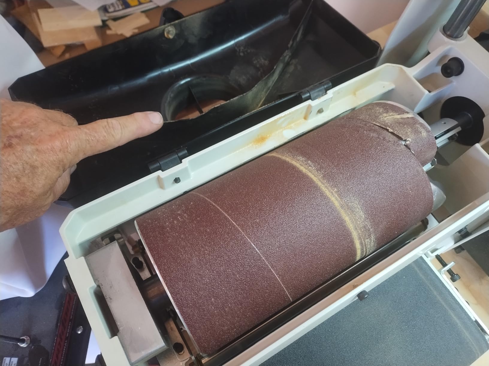 JET 10-Inch Benchtop Drum Sander, 1 HP, 115V 1Ph (Model JWDS-1020) customer photo 2