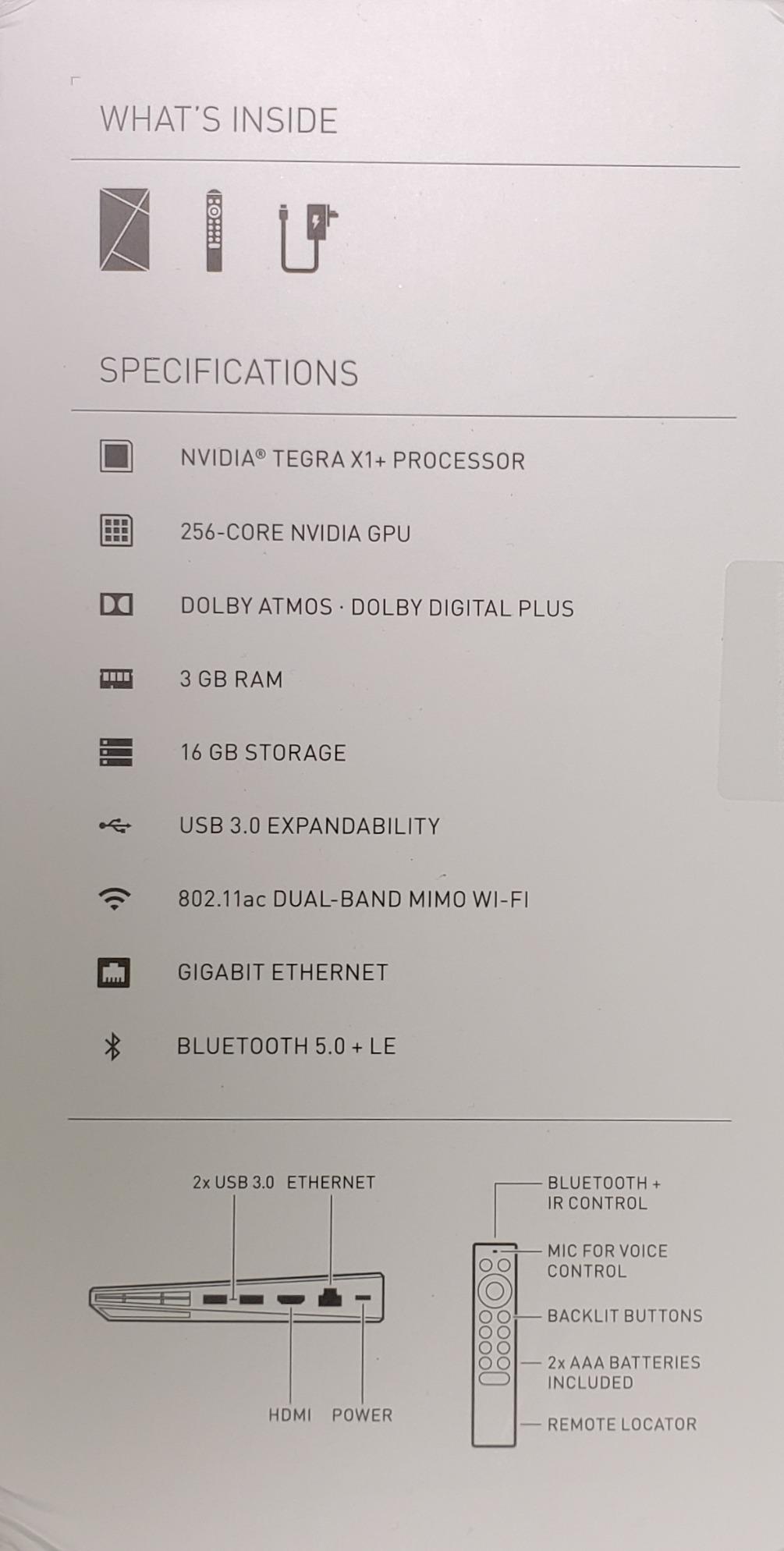 NVIDIA Shield Android TV Pro | 4K HDR Streaming Media Player High Performance, Dolby Vision, 3GB RAM, 2X USB, Works with Alexa, Model:945-12897-2500-101 customer photo 2