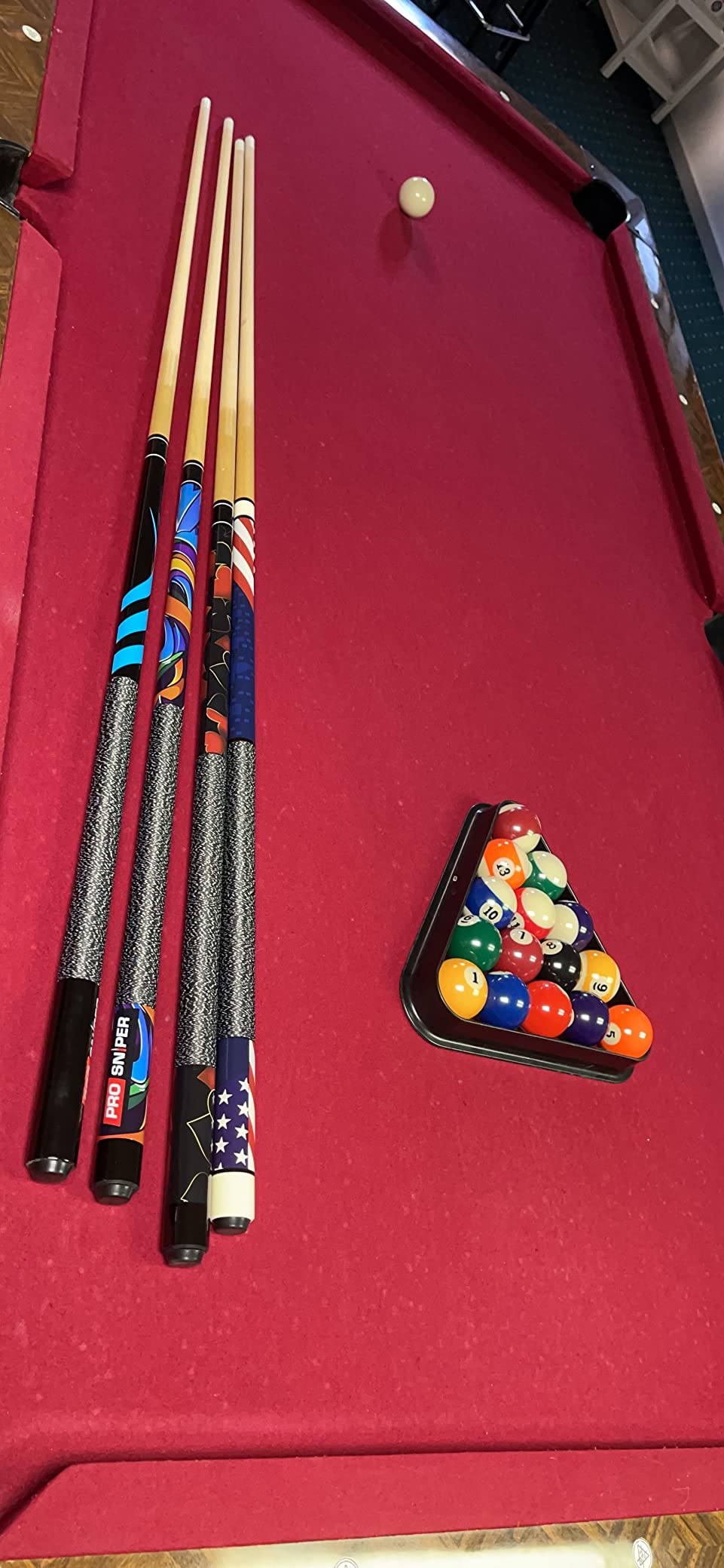 Prosniper Premium Pool Sticks Set of 4, 58-Inch, 19-Oz Canadian Maple Pool Cue with Low-Deflection Shaft & 4 Extra Chalks, Pro-Grade Billiard Cue for Home & Bar Play customer photo 2