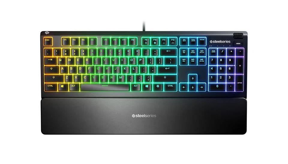 SteelSeries Apex 3 RGB Gaming Keyboard - 10-Zone RGB Illumination - IP32 Water Resistant - Premium Magnetic Wrist Rest (Whisper Quiet Gaming Switch) customer photo 2