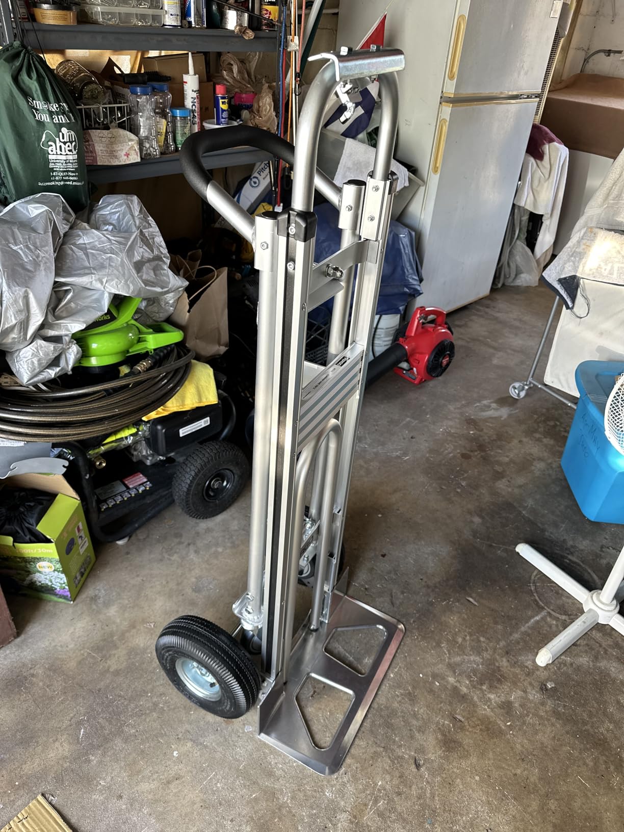 Vergo Industrial Convertible Hand Truck - AS7A2 Heavy Duty Aluminum 3 in 1 Dolly (750 lb Capacity) Lightweight Frame, Ergonomic Handle, Extendable Loop, Versatile Moving Dolly (3 Positions, 53