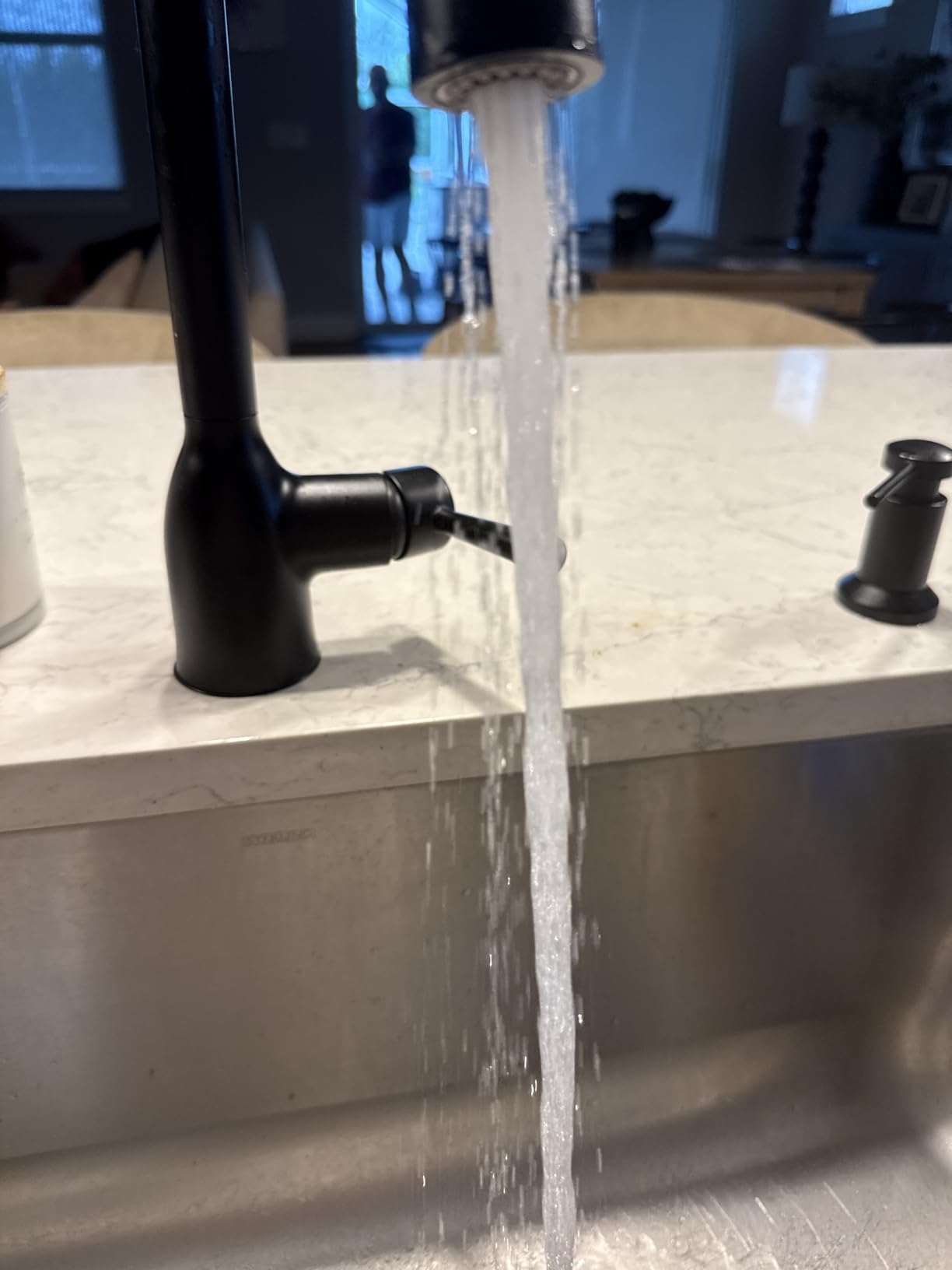 Moen Adler Spot Resist Stainless One-Handle High Arc Pulldown Kitchen Faucet with Power Clean, 87233SRS customer photo 2