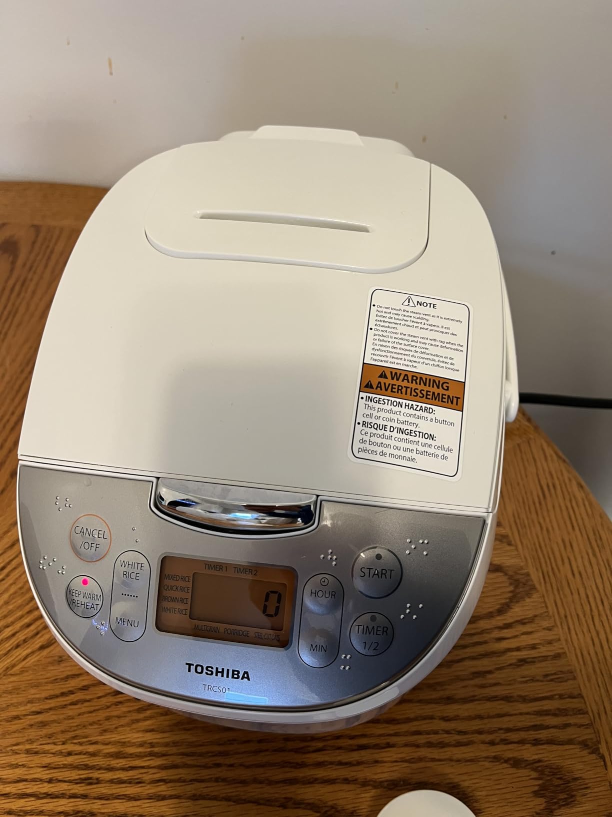 Toshiba Rice Cooker 6 Cup Uncooked - Japanese Rice Cooker with Fuzzy Logic Technology, 7 Cooking Functions customer photo 1