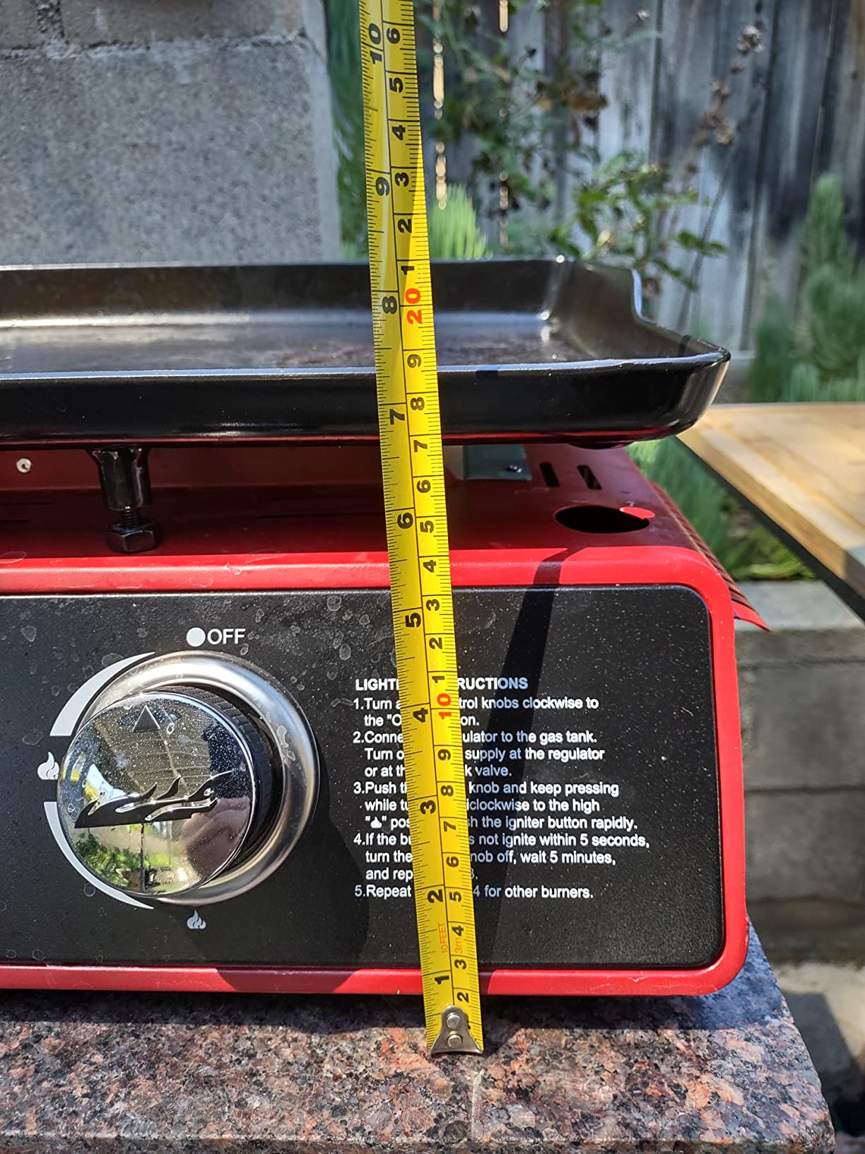 Royal Gourmet PD1301R 3-Burner Tabletop Propane Gas Griddle with Cover | 24 Inch Portable Griddle, Red | 25,500 BTUs Output, 319 sq. in. cooking area | for Outdoor Cooking, Camping or Tailgating customer photo 1