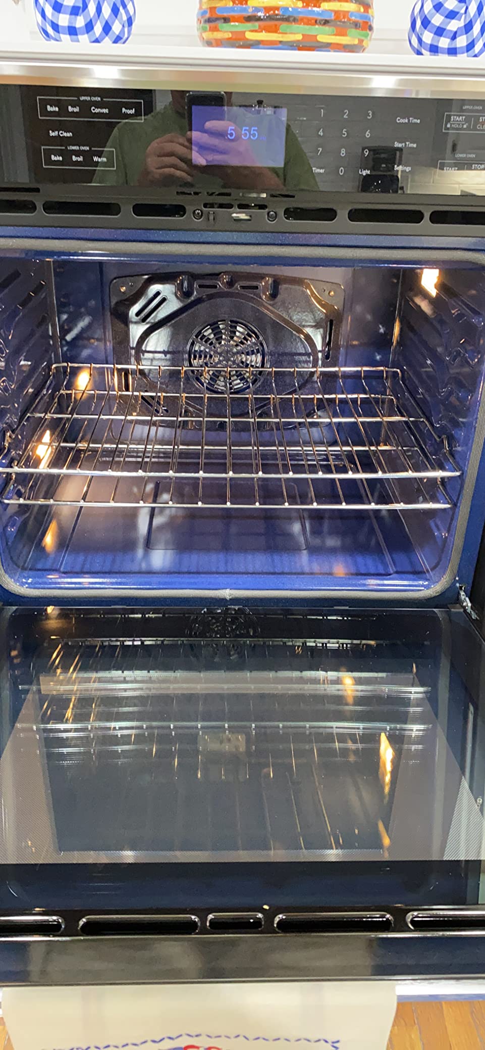 30 in. Haven Coll Double Electric Wall Oven, True Convection, Stainless | Cosmo COS-30EDWC Blue Porcelain, Self Clean Function, 7 Oven Functions, Digital Display, Interior Lighting customer photo 2