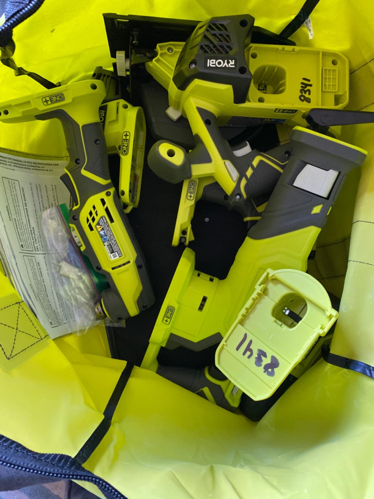 RYOBI P1819 18V One+ Lithium Ion Combo Kit (6 Tools: Drill/Driver, Impact Driver, Reciprocating Saw, Circular Saw, Multi-Tool, LED Worklight, 4.0 Ah & 1.5 Ah Battery, Charger, Bag) customer photo 1
