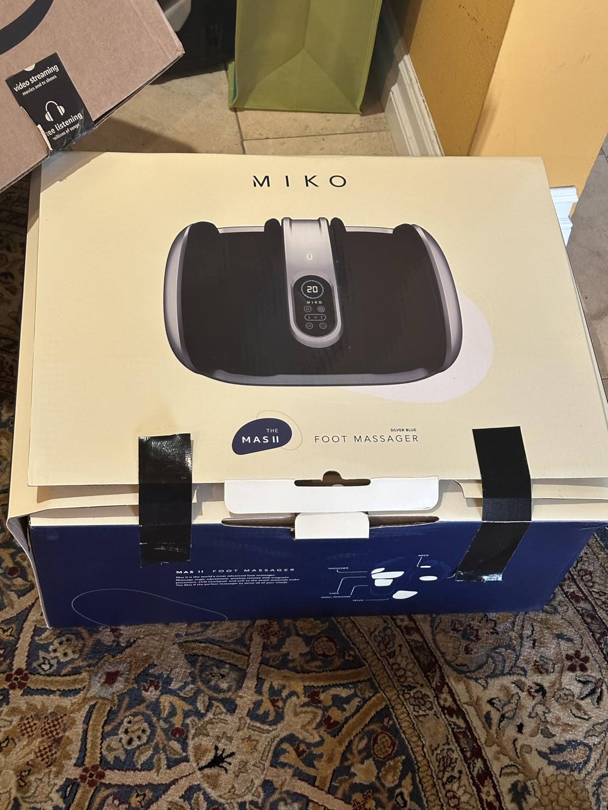 MIKO Shiatsu Foot, Leg and Calf Massager with Heat | Deep kneading, rolling, air compression, adjustable bar, 5 pressure levels & 3 modes; for plantar fasciitis; fits size 15 customer photo 2