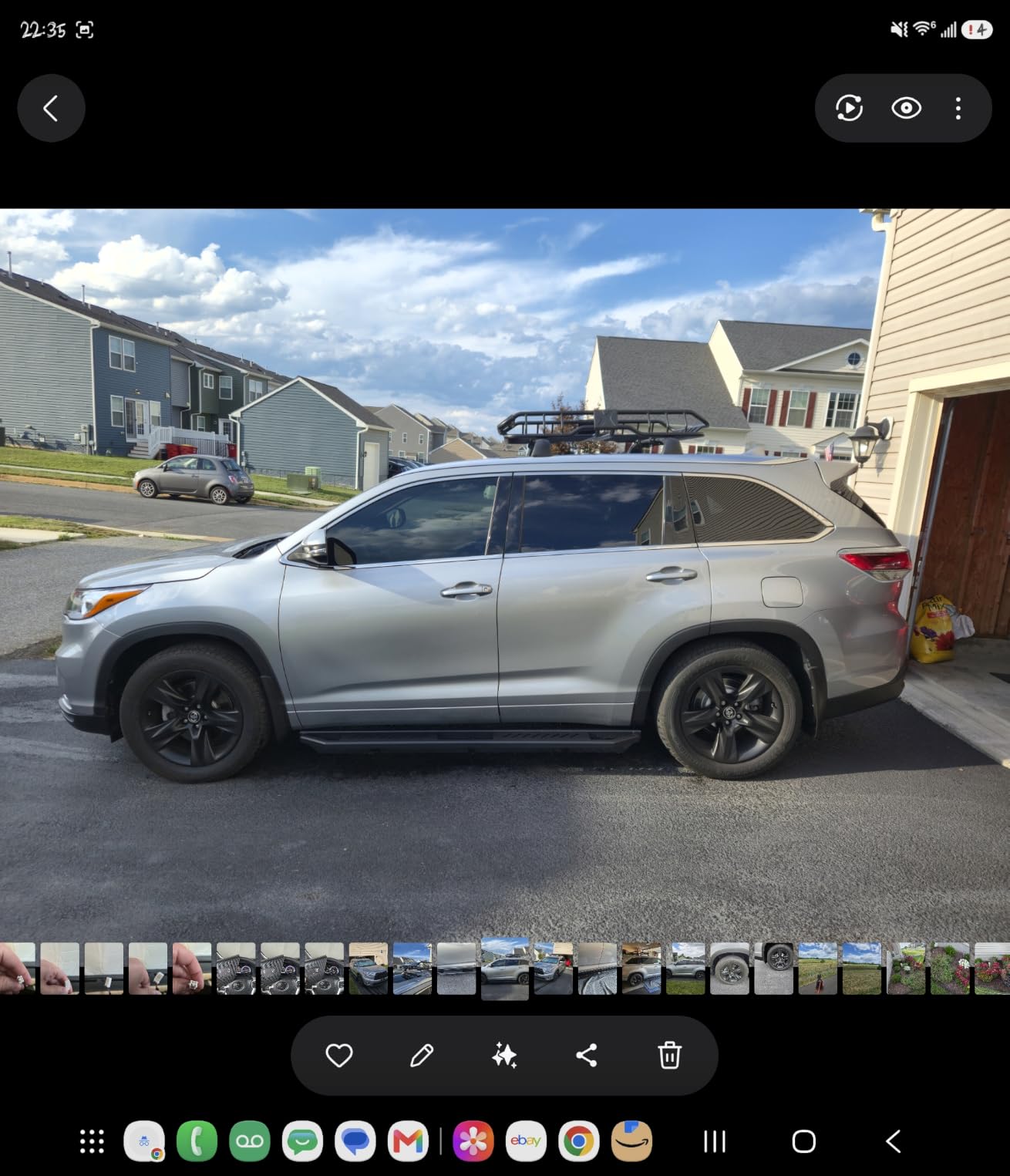 Tyger Auto TG-RK1B942B Heavy Duty Roof Mounted Cargo Basket Rack | L57.5 x W42 x H6 | Roof Top Luggage Carrier | with Wind Fairing, Black customer photo 1