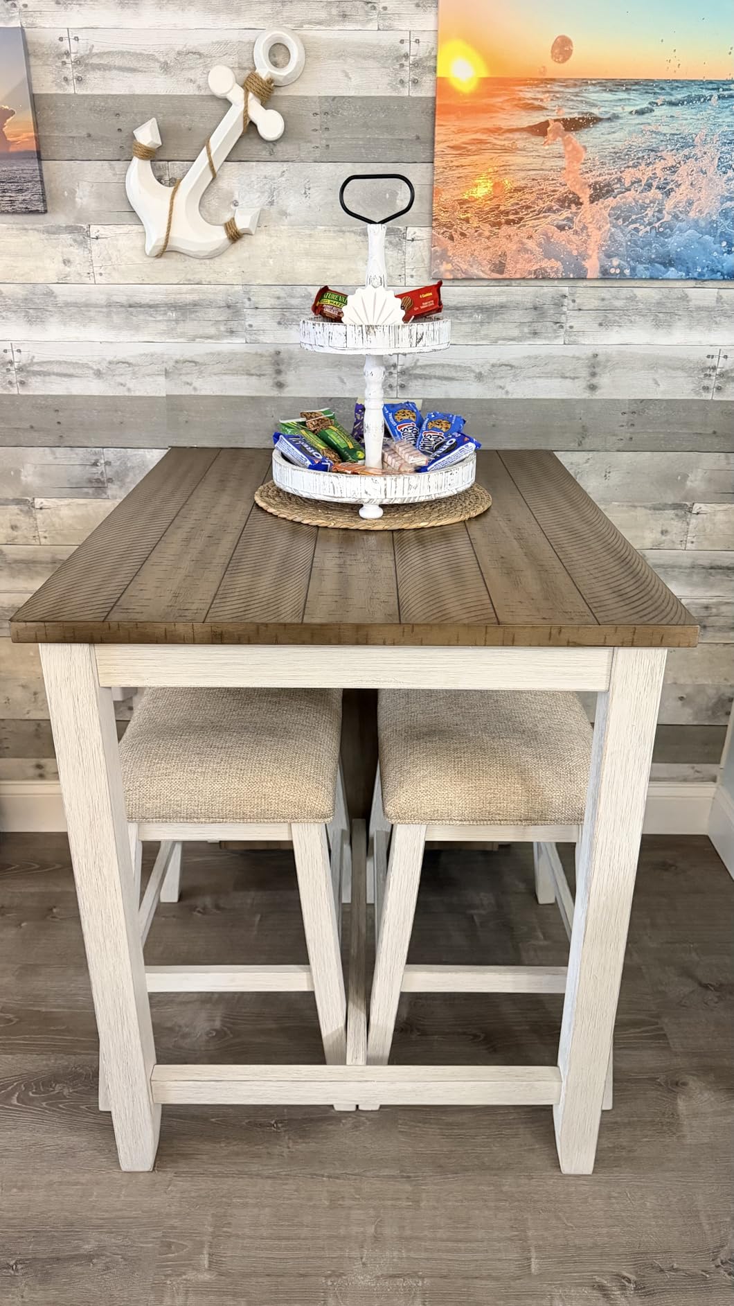 Signature Design by Ashley Skempton 3-Piece Counter Height Dining Table Set with 2 Stools customer photo 1