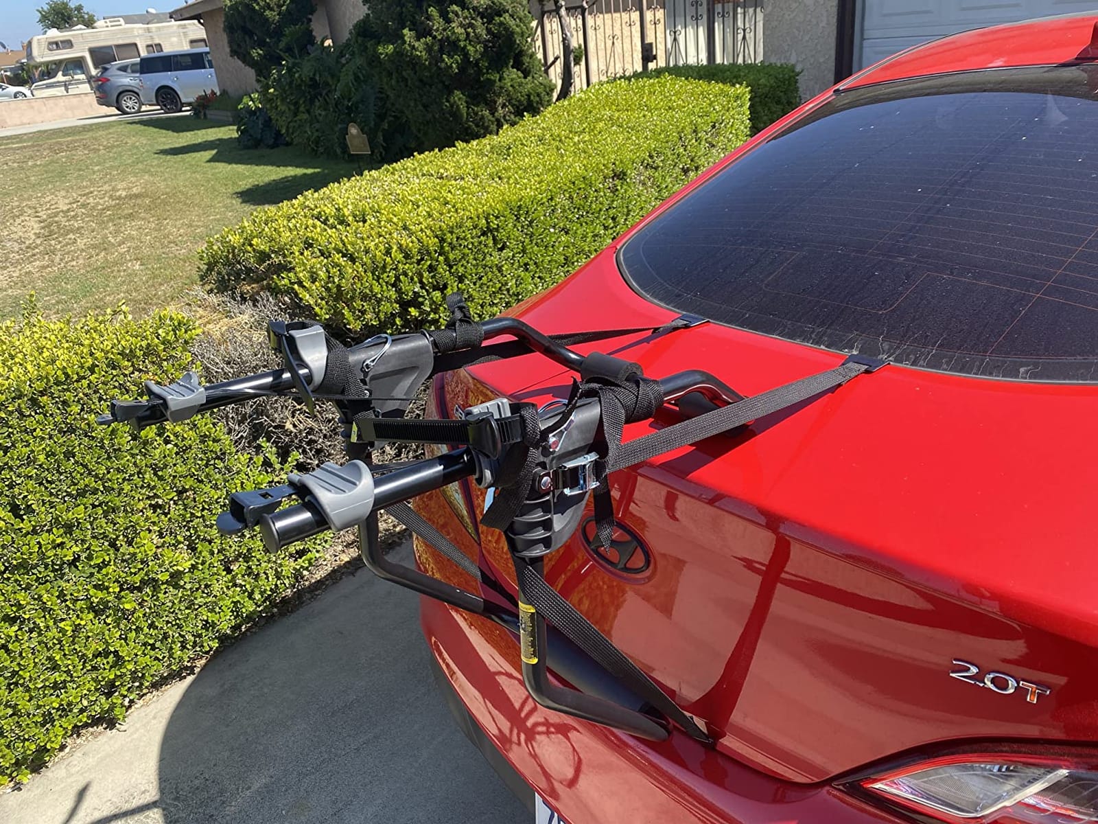 Saris Guardian Trunk Bike Rack - No-Hitch Bicycle Carrier for Car, Sedan, Hatchback, SUV, Van, - Foldable Steel Mount - Easy Installation, American-Made, (35 lbs Each) customer photo 1