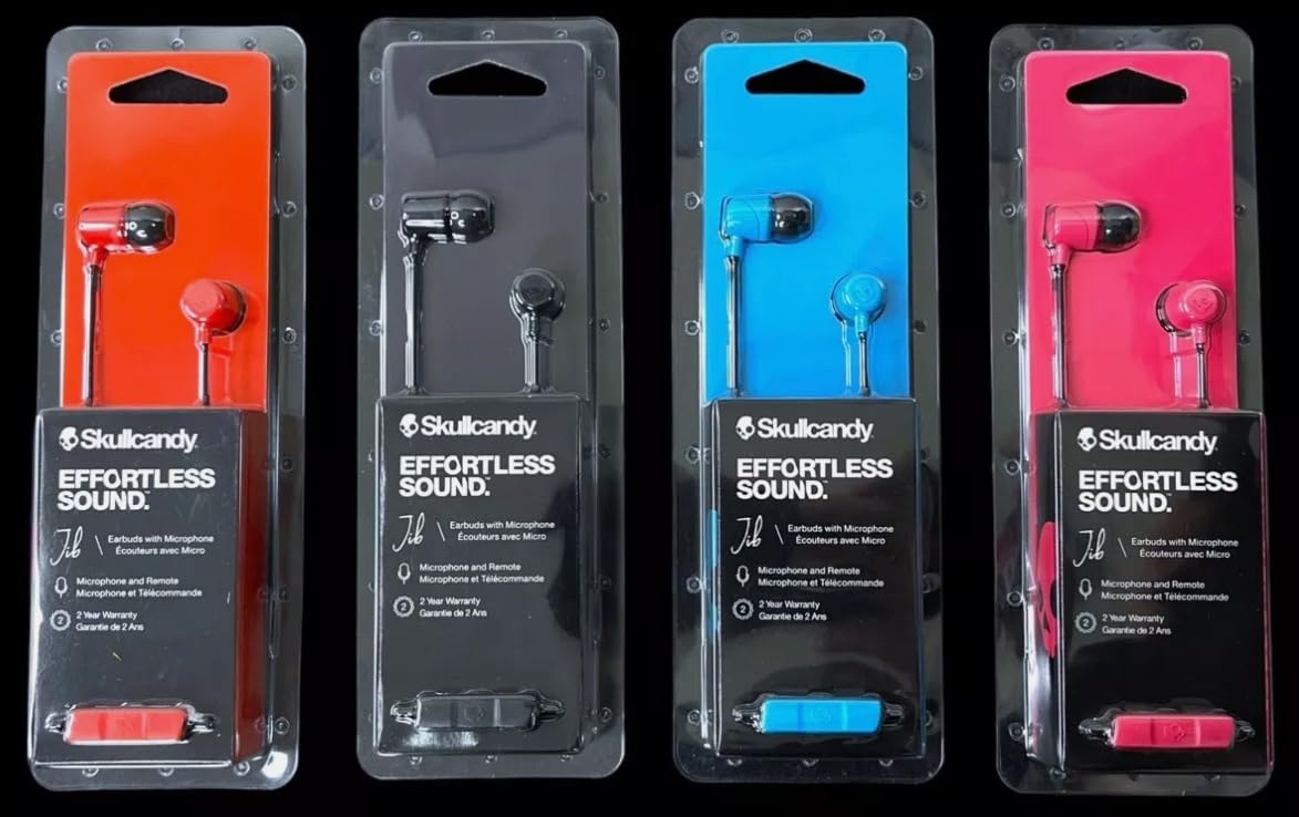 Skullcandy Jib Wired Earbuds with 3.5mm AUX Plug, Noise Isolating Fit, In-Line Microphone Call and Track Control, Convenient for Travel - Cobalt Blue customer photo 2