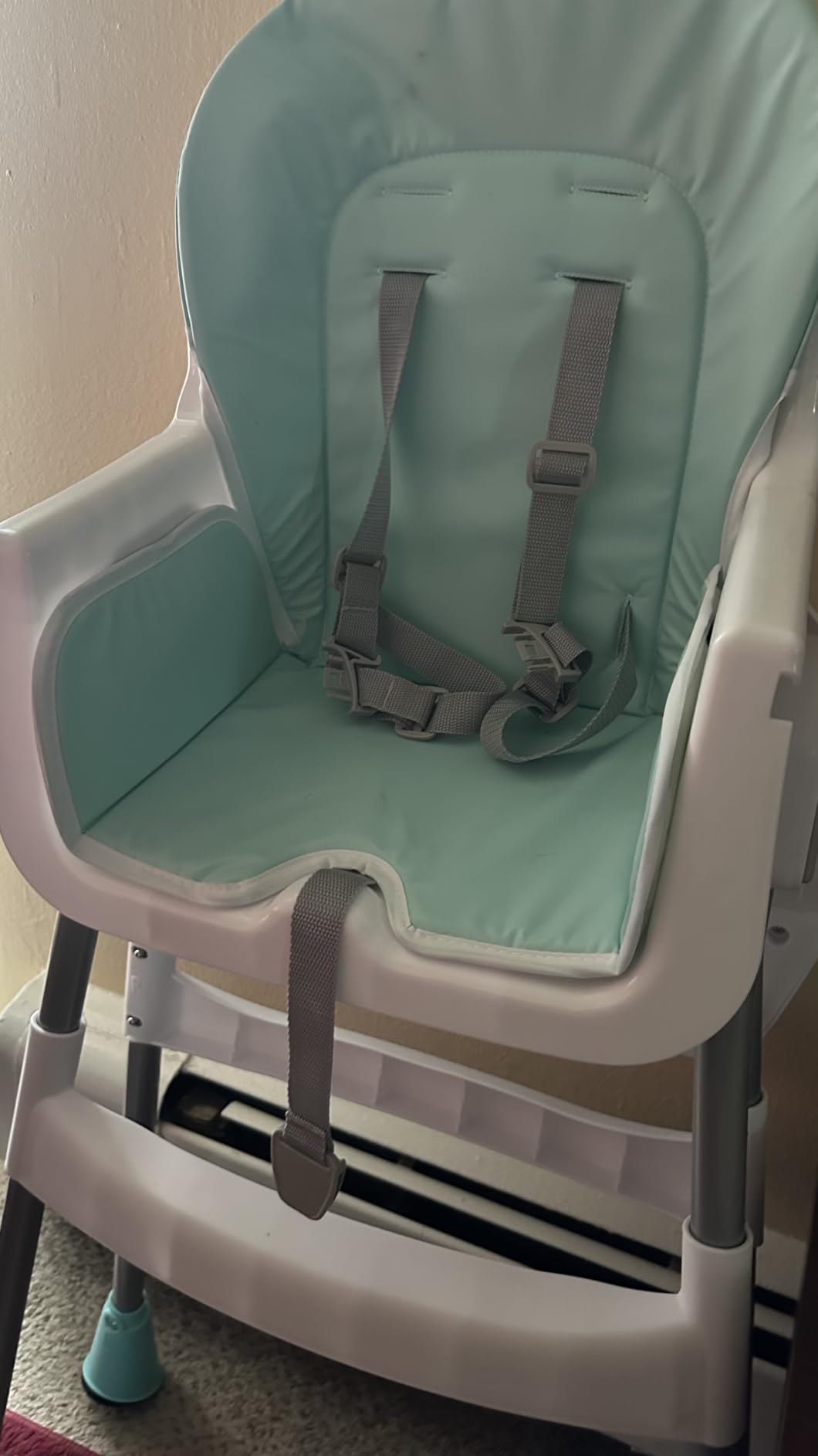 Dream On Me TableTalk 2-in-1 Convertible High Chair, 5-Point Harness, Gray | Dishwasher Safe Tray, Steel Frame, Easy to Clean Removable Seat Pad, For 6-36 months Toddlers, Compact & Quick Folding Design customer photo 1