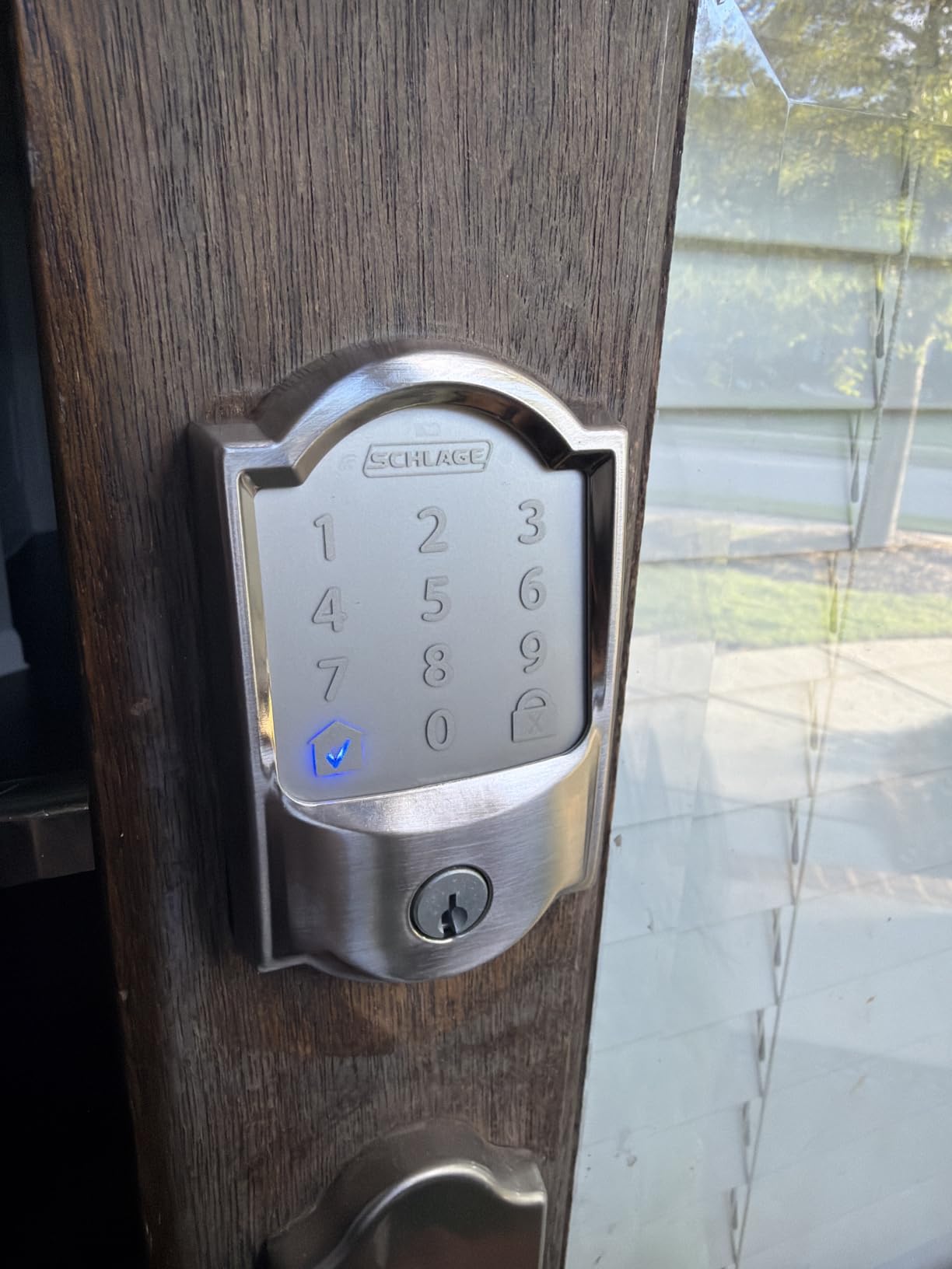 Schlage Encode Smart WiFi Deadbolt Lock with Greenwich Trim, Bright Chrome | Keyless entry door lock, Touchscreen keypad, App control, Alexa, Google Home, Ring & Airbnb compatible, Certified security customer photo 1