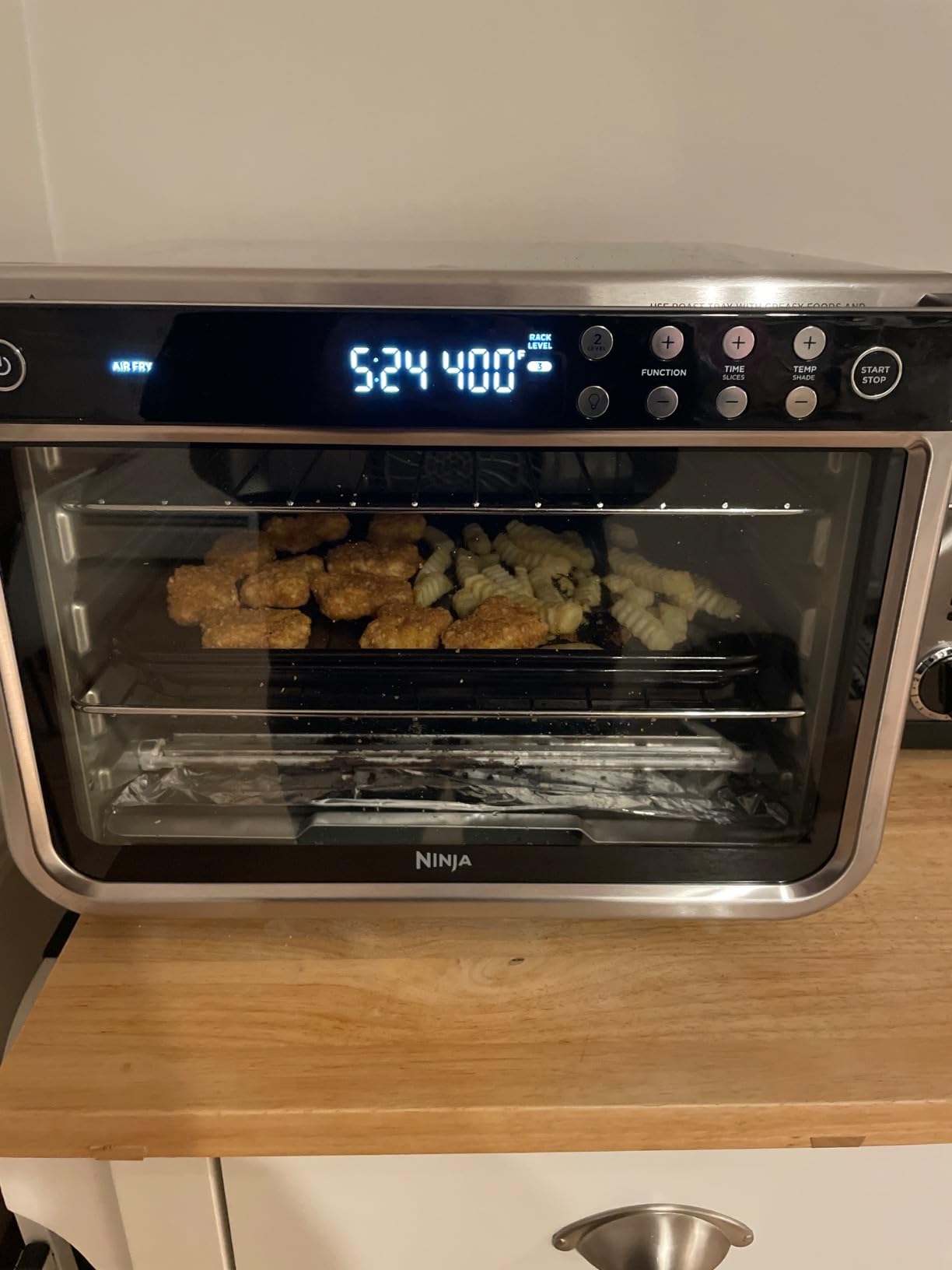 Ninja Foodi XL Pro Air Fry Oven, 10-in-1, Stainless Steel, DT201 | Fits 5 lb chicken, Air fry, roast, bake, broil, toast, dehydrate, reheat, pizza, 1800W customer photo 1