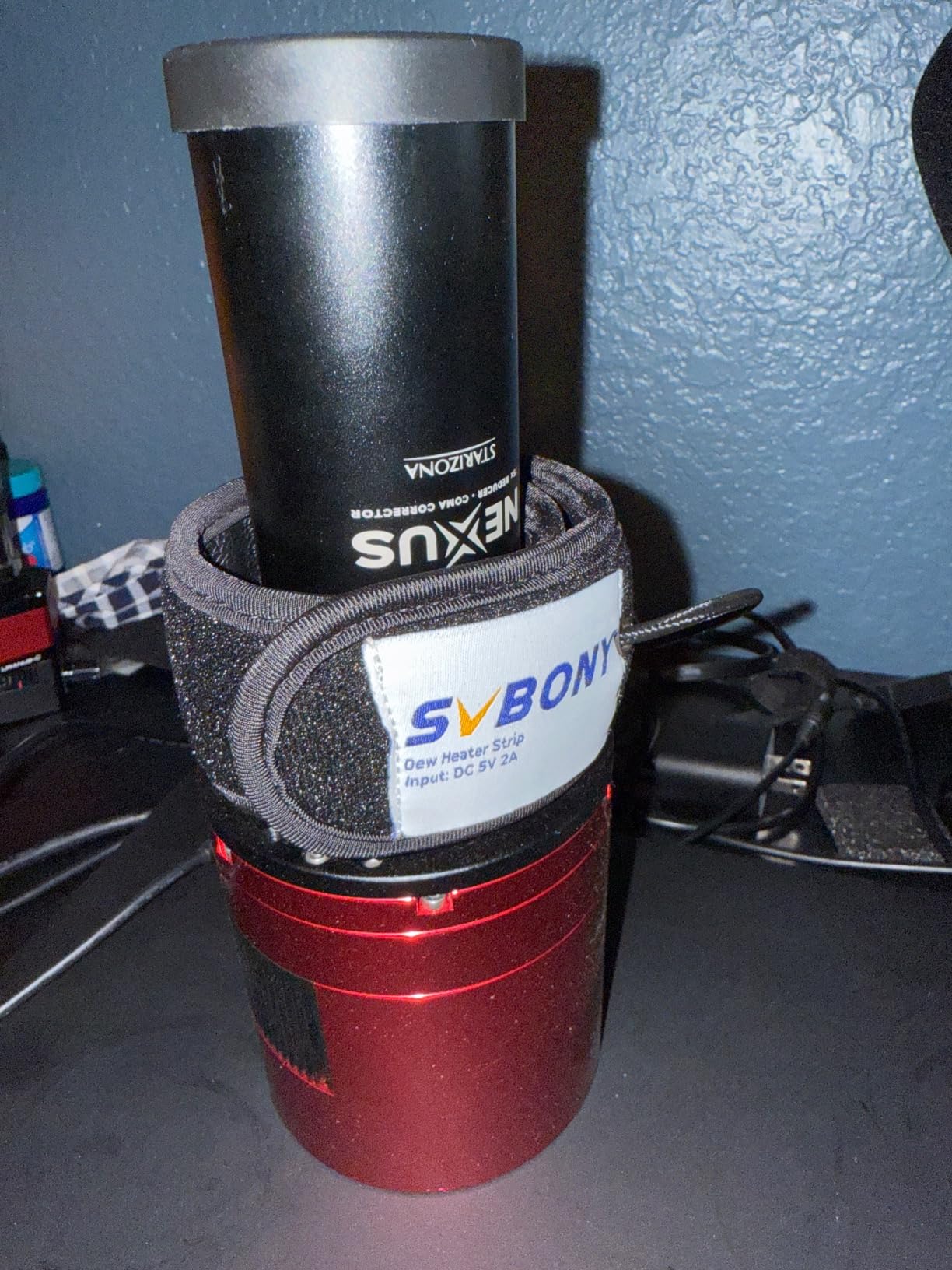SVBONY SV172 Dew Heater, Lens Warmer 240mm, Universal for Telescope Camera | Strong Medium Weak 3 Gear Regulator Temperature, USB port, Prevents Lens from Dew, Fog and Condensation for Astrophotography customer photo 1