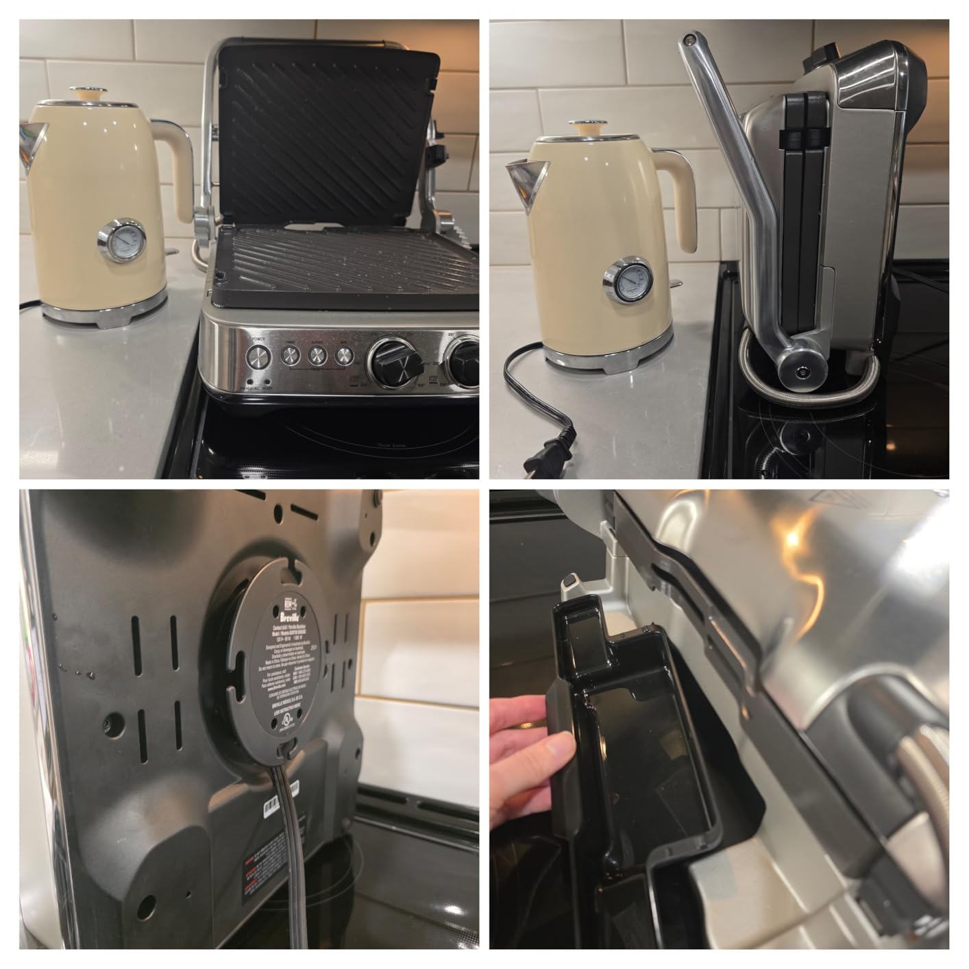 Breville BGR700BSS Sear and Press Grill, Brushed Stainless Steel | Lock in juices and deliver steakhouse-style grill marks on burgers, steaks and more with high-heat sear plates customer photo 2