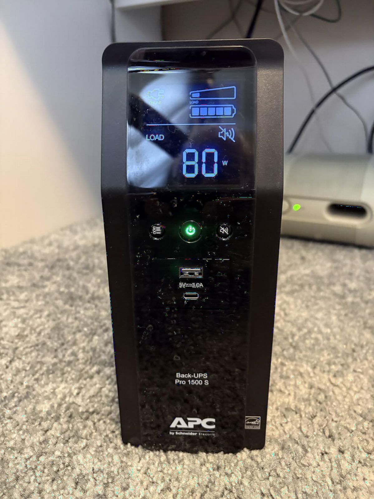 APC UPS 1500VA/900W Pure Sine Wave UPS for Computer, Electronics, BR1500MS2 | Back-UPS Pro 1500VA sinewave UPS for PC, gaming & home offices. Surge protection, AVR, USB-C charging, replaceable battery customer photo 1