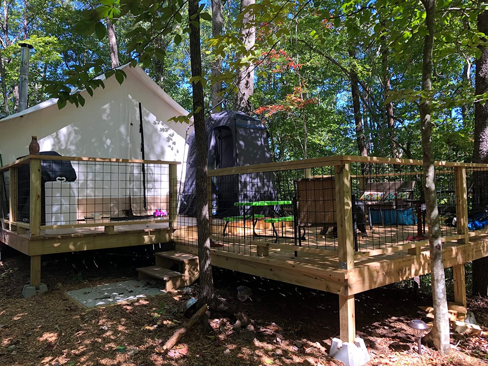WHITEDUCK Alpha Canvas Wall Tent Fire Water Repellent - Waterproof 4 Season Outdoor Camping & Hunting Tent w/Heavy Duty Aluminum Frame & PVC Floor for Large Groups Families & Outfitters customer photo 2