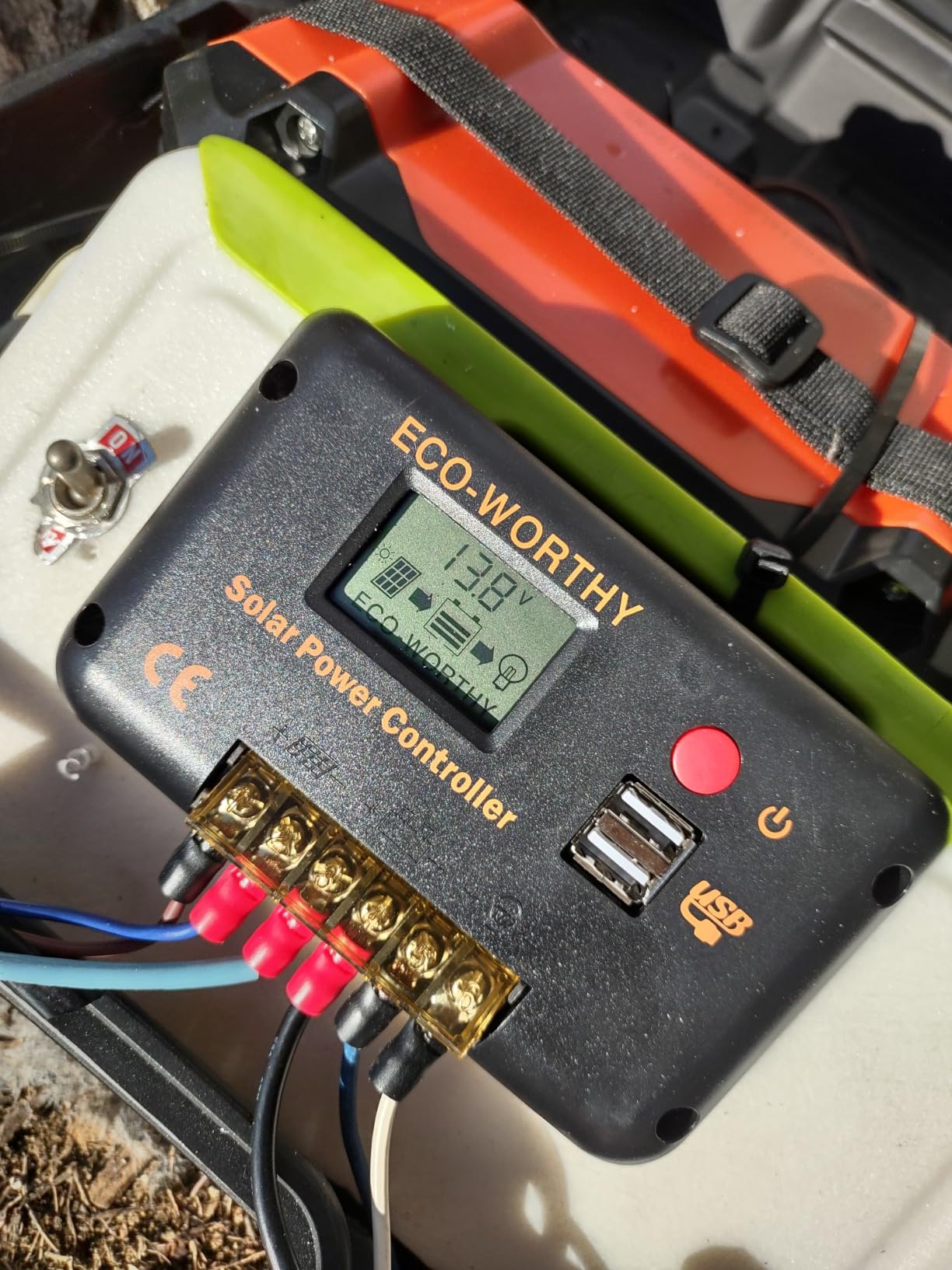 ECO-WORTHY 30A 12/24V PWM Solar Charger Controller with Bluetooth | Solar Panel Battery Intelligent Regulator with Dual USB Ports Auto, Negative Ground for 12V/24V Lithium, Lead-Acid, Gel Battery customer photo 2