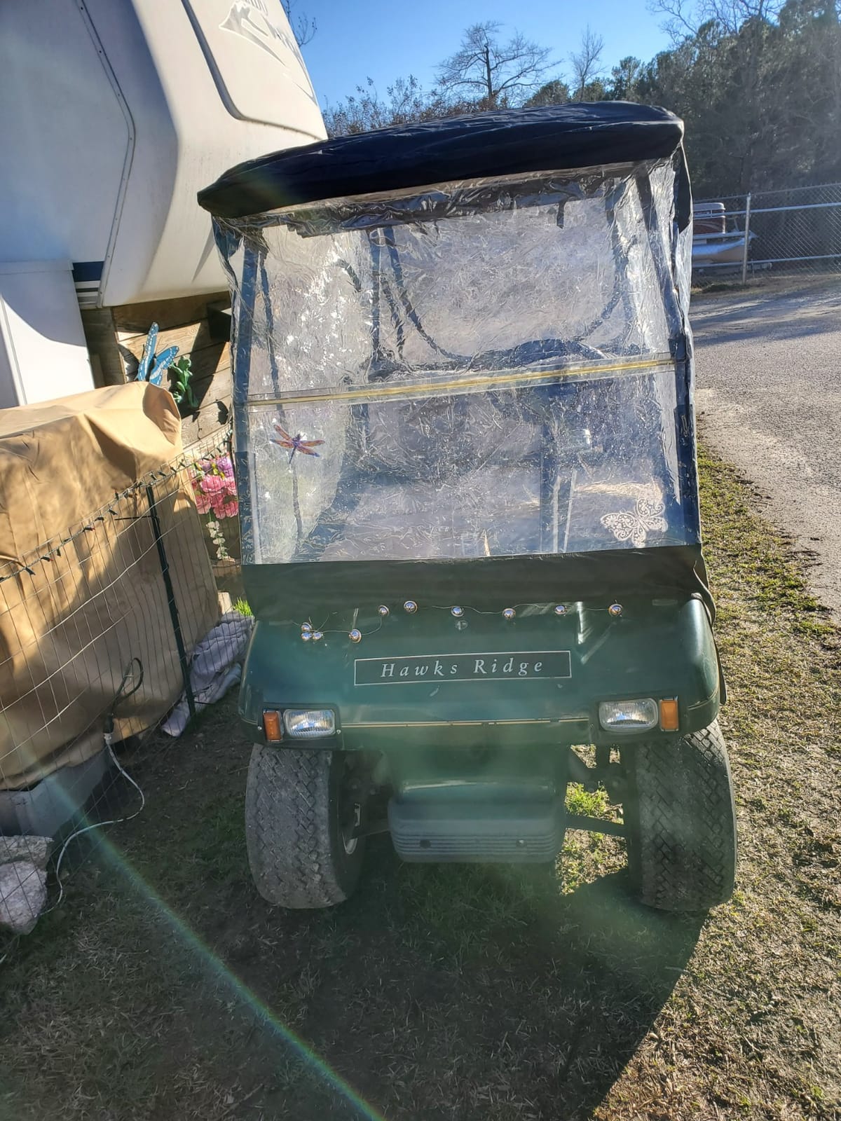 10L0L Golf Cart Driving Enclosure for Club Car DS, 2+2 Passenger Short Roof, Waterproof Windproof Heavy Duty 600D Rain Cover with 4-Sided Clear Windows & Durable Door Zipper, All-Weather Protection customer photo 2