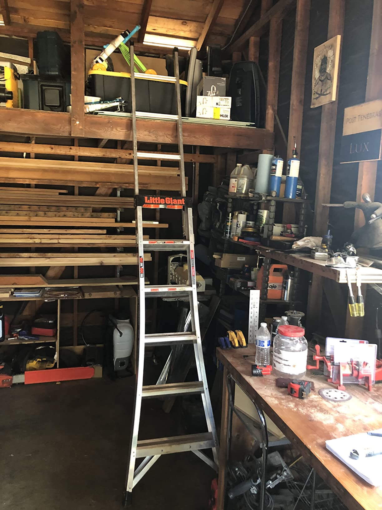 Little Giant King Kombo 2.0, 5 ft Aluminum Multi-Position Ladder, 14905-001 | Pro Lightweight Multi-Position Ladder, Step/Extension/Leaning Modes, Rotating Wall Pad, 300 lbs. Weight Capacity customer photo 2
