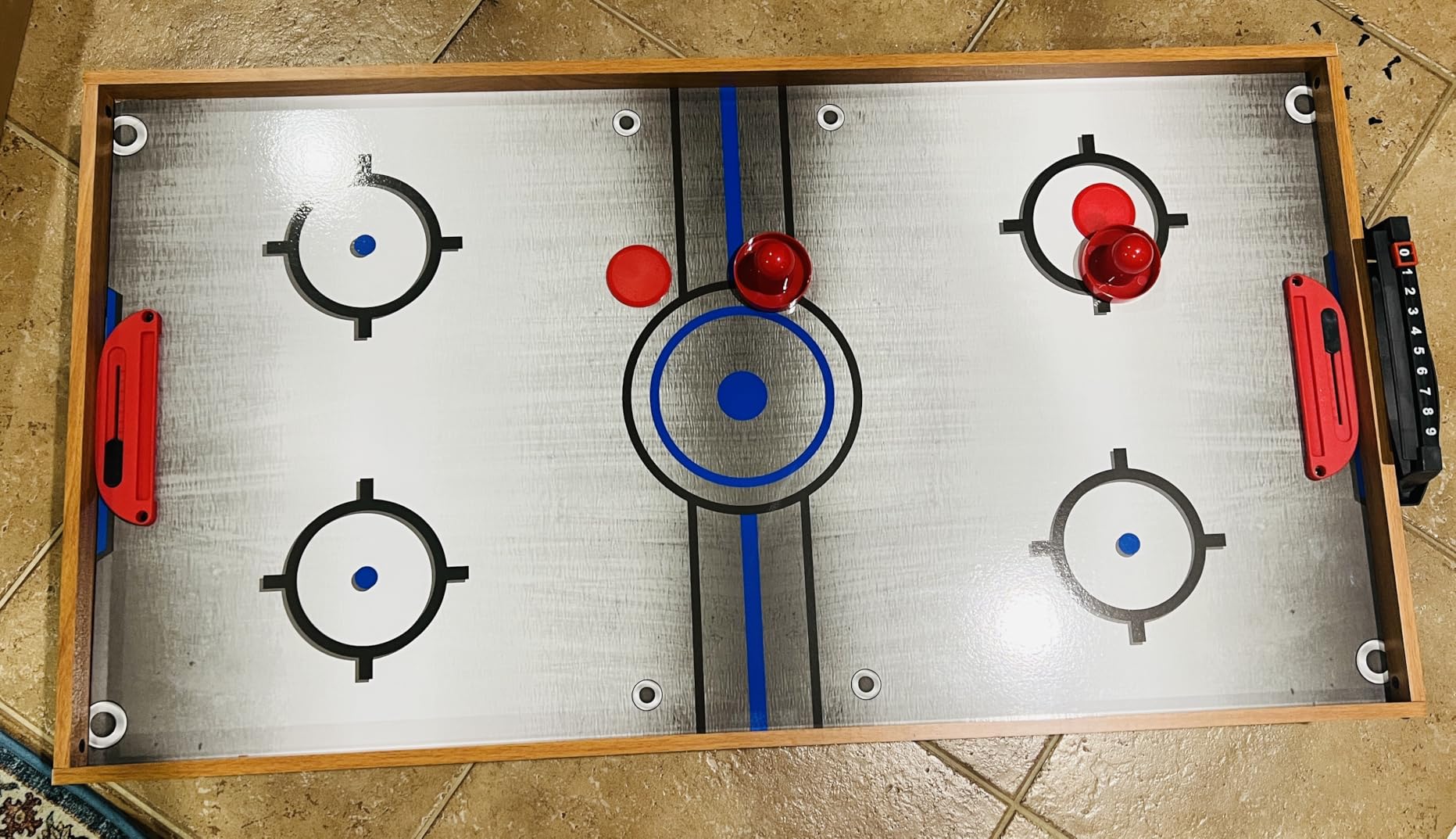 GYMAX 3 in 1 Multi Game Table, 49 Inch with Foosball Hockey & Billiards, Competition Sized Combo Game Table for Home, Game Room, Bar, Party, Club customer photo 2