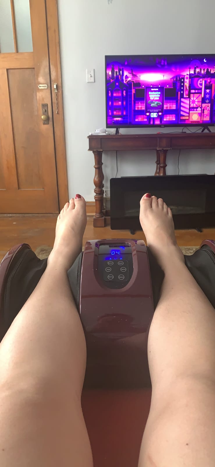 Best Choice Products Shiatsu Foot Massager with Heat for Plantar Fasciitis & Neuropathy, Kneading Foot & Calf Massager with Remote, 360 Adjustable Handle, Rolling & Compression Massage - Gray customer photo 1
