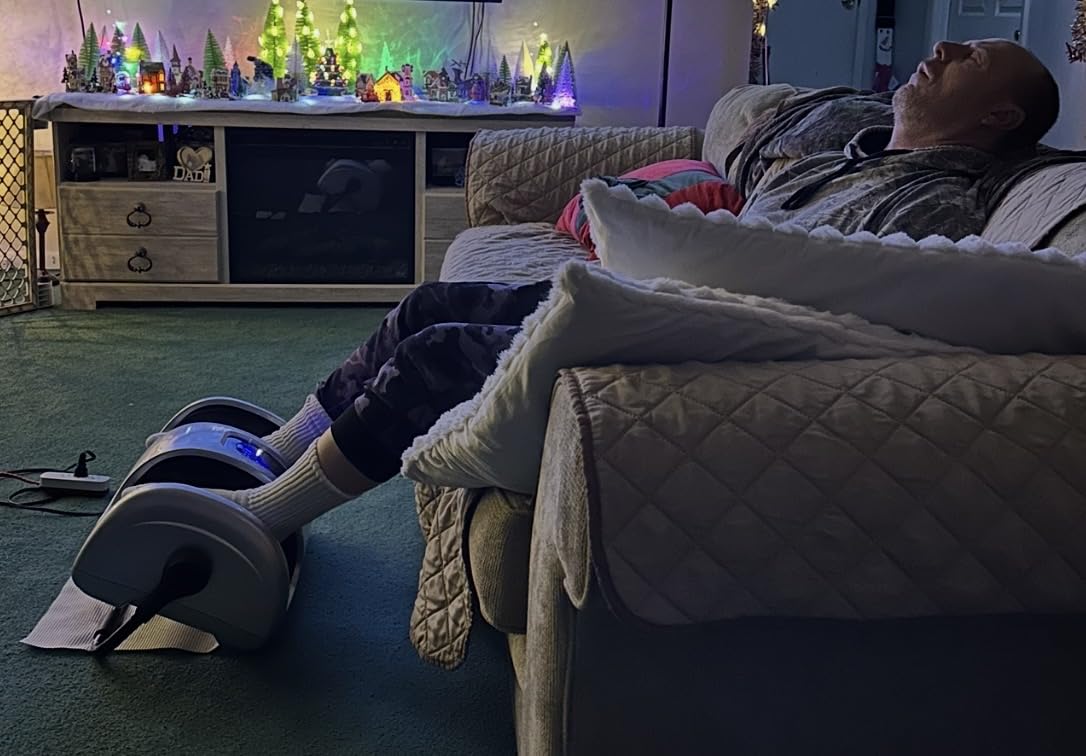 Best Choice Products Shiatsu Foot Massager with Heat for Plantar Fasciitis & Neuropathy, Kneading Foot & Calf Massager with Remote, 360 Adjustable Handle, Rolling & Compression Massage - Gray customer photo 2
