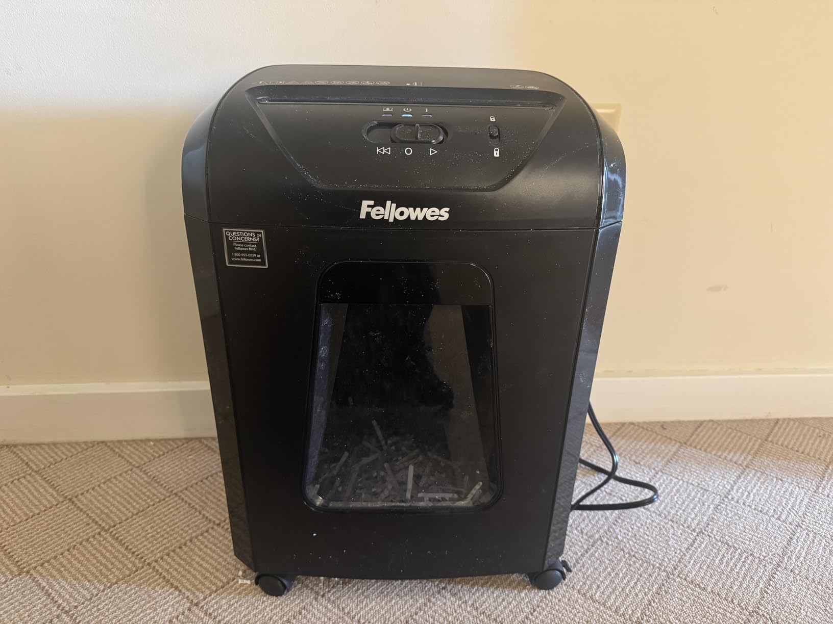 Fellowes Powershred 12 Sheet Cross-Cut Paper Home Office Paper Shredder, 19.50