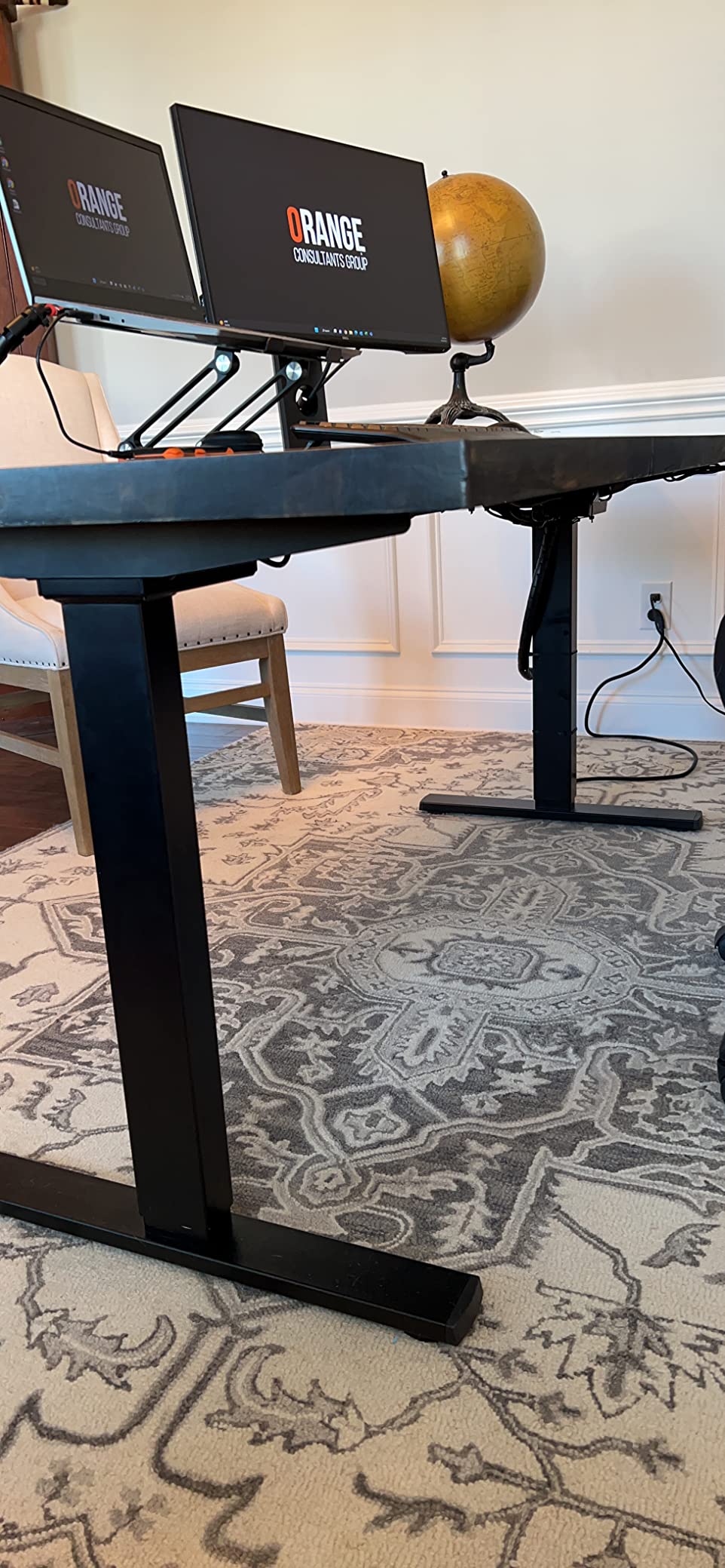 VIVO Heavy Duty Dual Motor Electric Sit Stand Desk Frame, 220 lbs Capacity up to 77