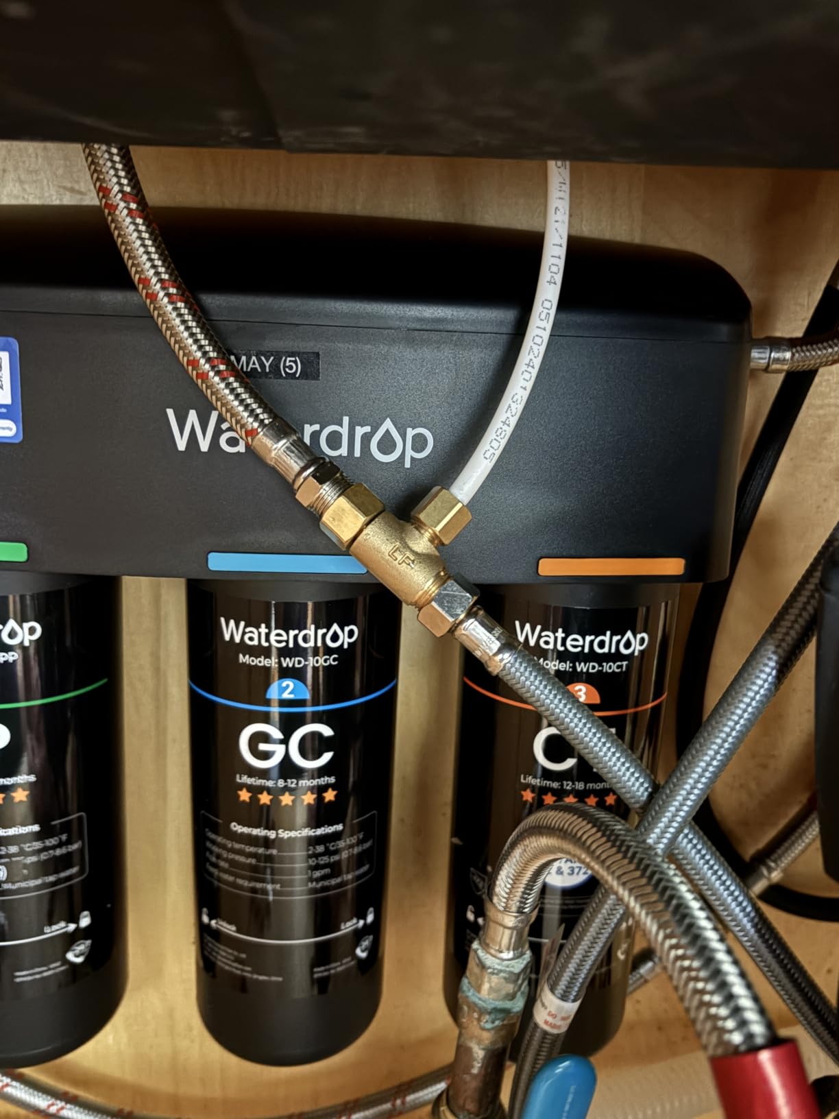 Waterdrop TSA 8 Layer Under Sink Water Filter System, NSF/ANSI 42 Certified | Reduces PFAS, PFOA/PFOS, Fluoride, Chlorine, Bad Taste & Odor, Direct Connect to Faucet, Under Sink Water Filtration System customer photo 2
