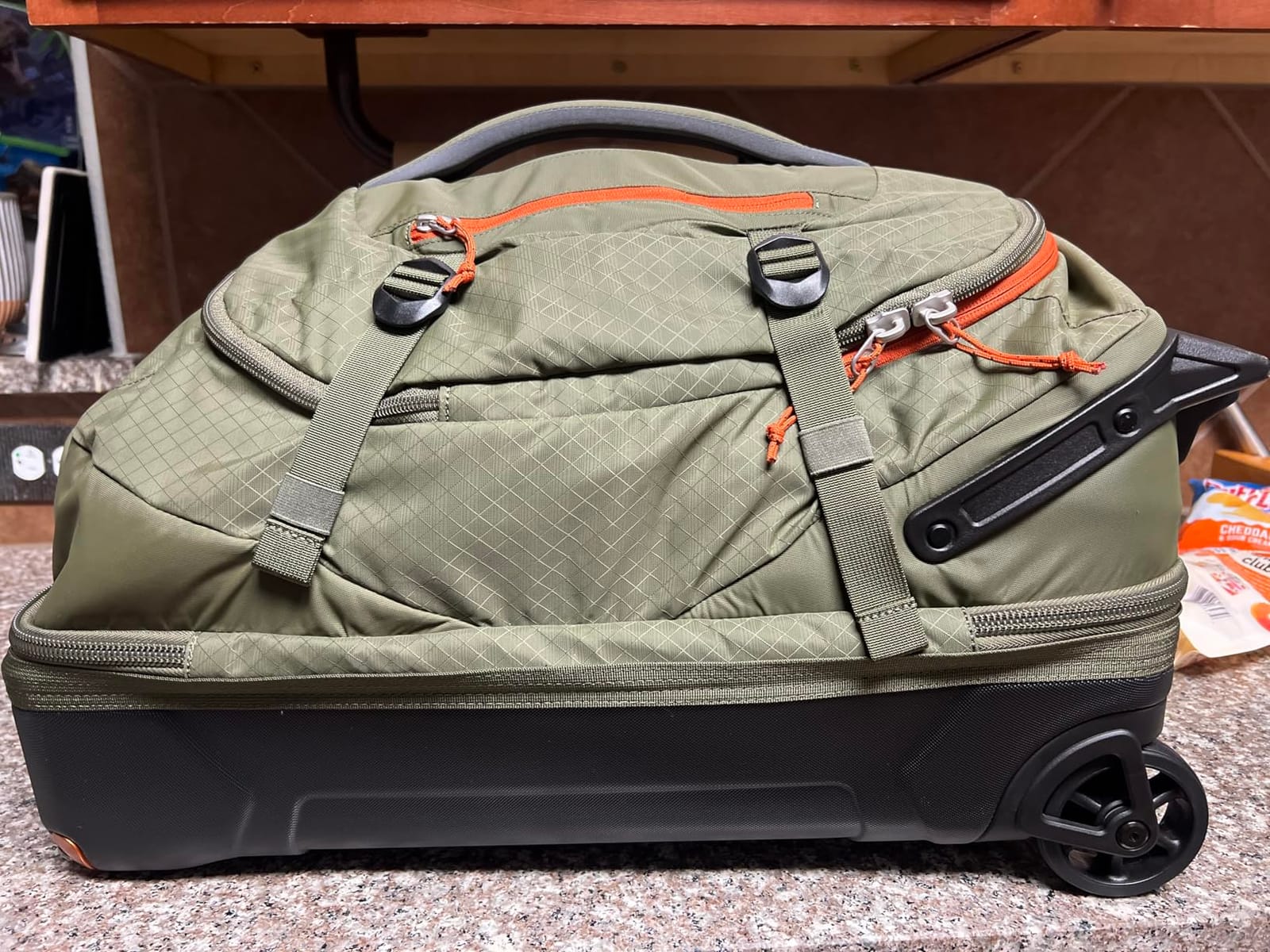 Eddie Bauer Expedition Rolling Duffel Bag with Wheels | Travel | Check-In | Luggage | Rugged | Durable - Dark Thyme, 30