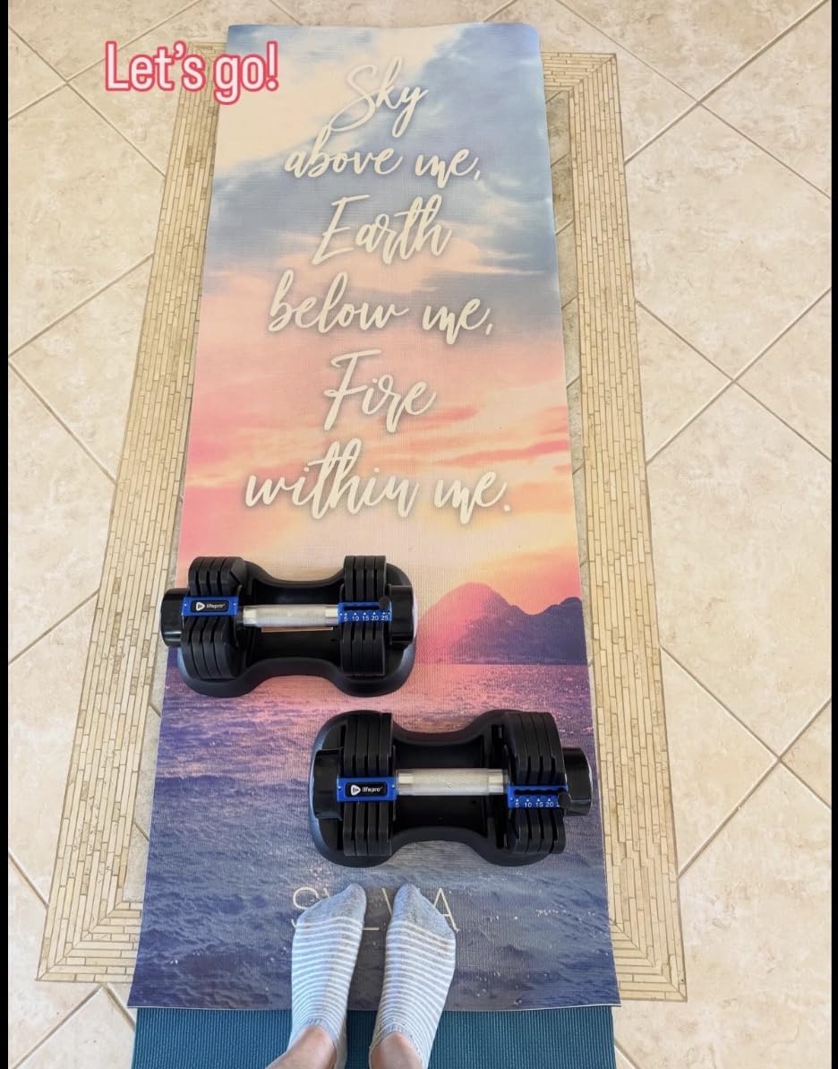 Lifepro Adjustable Dumbbells & Weights for Home Gym, Quick-Adjust | Choose from 2-55 lb adjustable weights in single, pair, or 3-in-1 options for customizable home strength training. customer photo 1