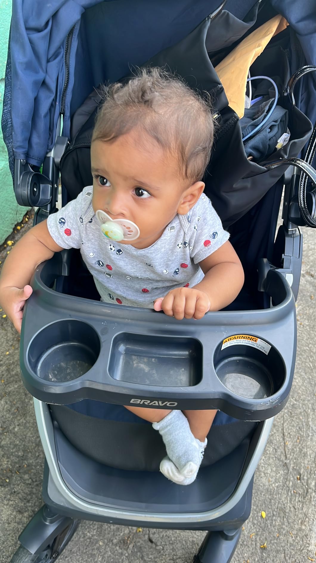Chicco Bravo 3-in-1 Travel System, Quick-Fold Stroller with Car Seat | Camden/Black, KeyFit 30 car seat, 3 modes, UPF 50+ canopy, one-hand fold, all-wheel suspension, baby travel stroller customer photo 2