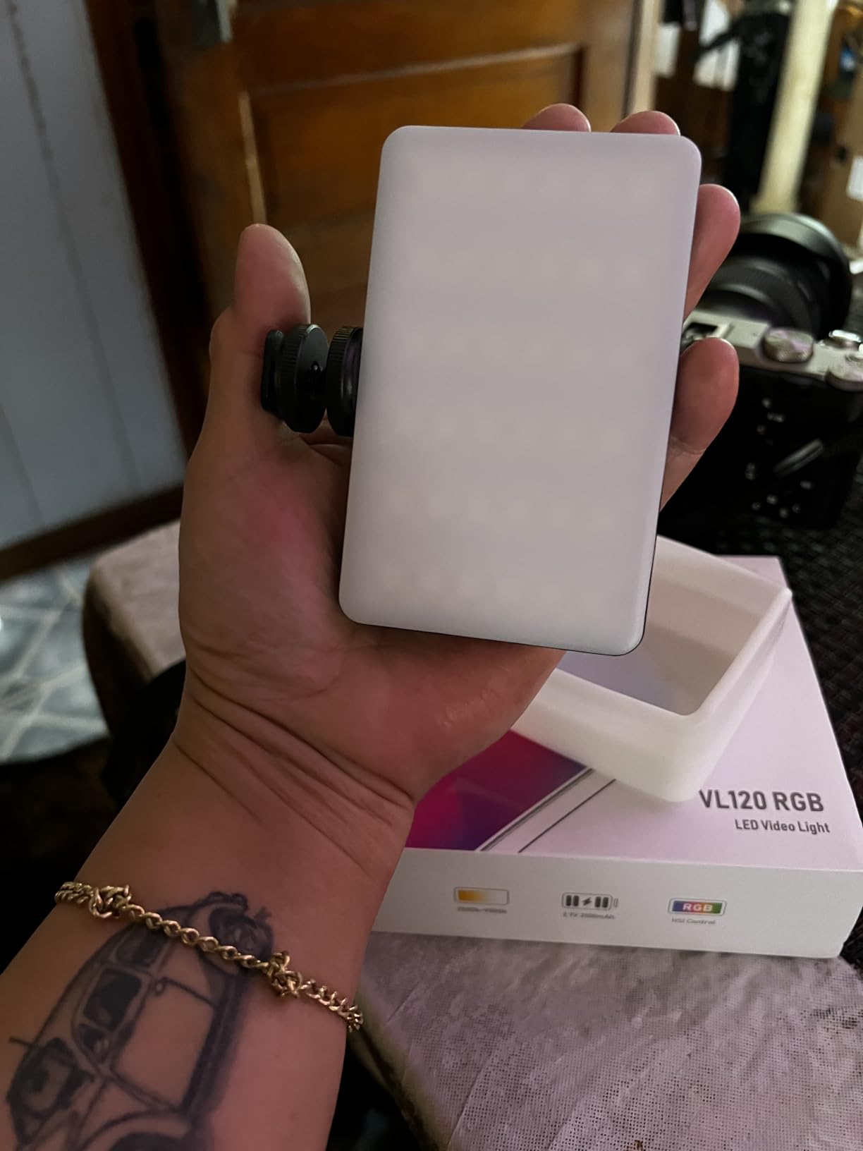 VIJIM VL120 RGB Video Light Portable LED Camera Light Panel 0-360 Full Color | CRI 95+ 2500-9000K LED 3100mAh Rechargeable DSLR Lighting for Vlogging, Photography, Video Conference customer photo 1