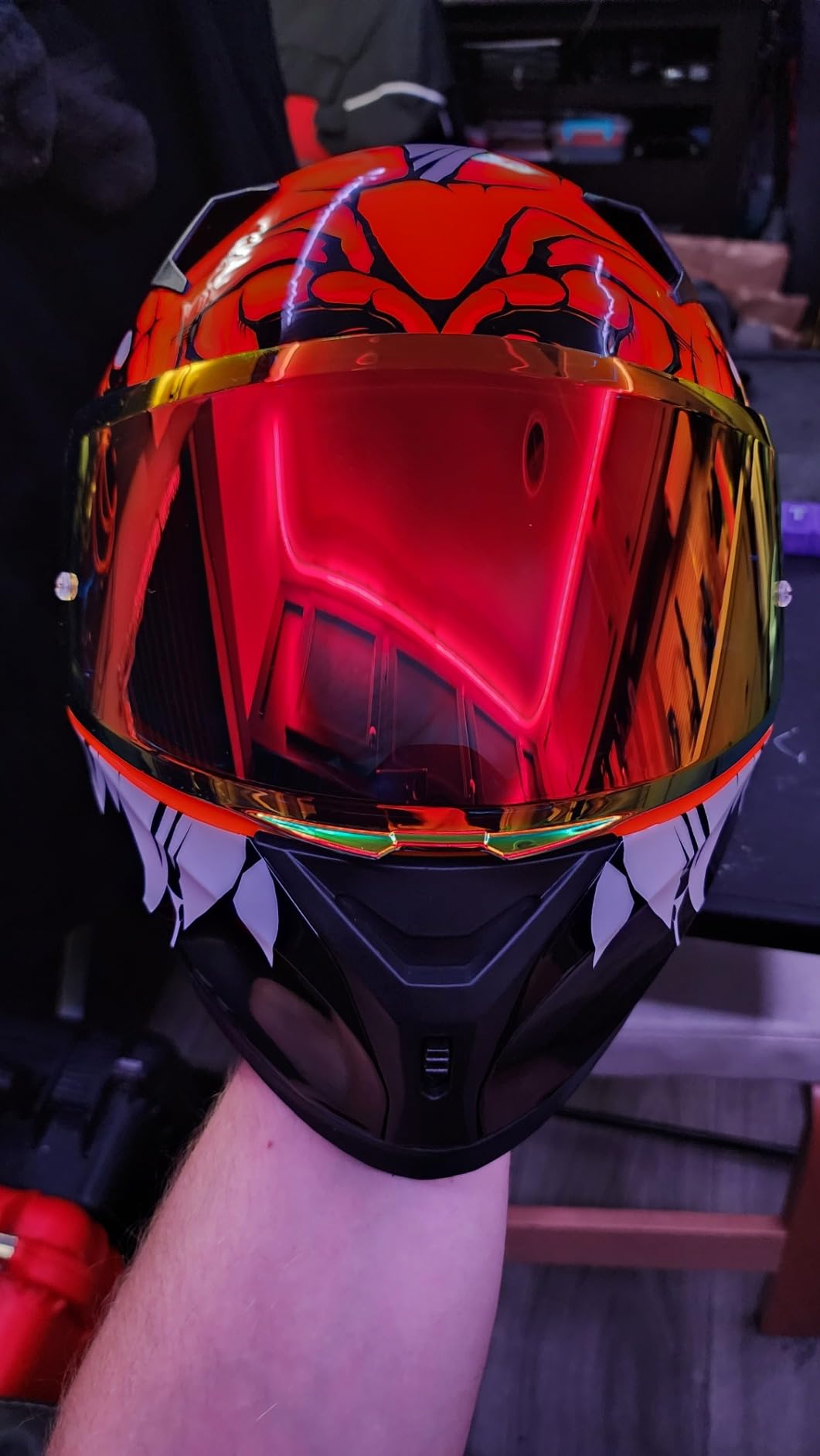 ILM Motorcycle Helmet Full Face with Pinlock Compatible Motocross DOT Z501 | Clear & Tinted Visors and Fins, Multiple Vents, Comtex Technology, Variety of Colors, for Street Bike Motocross customer photo 2
