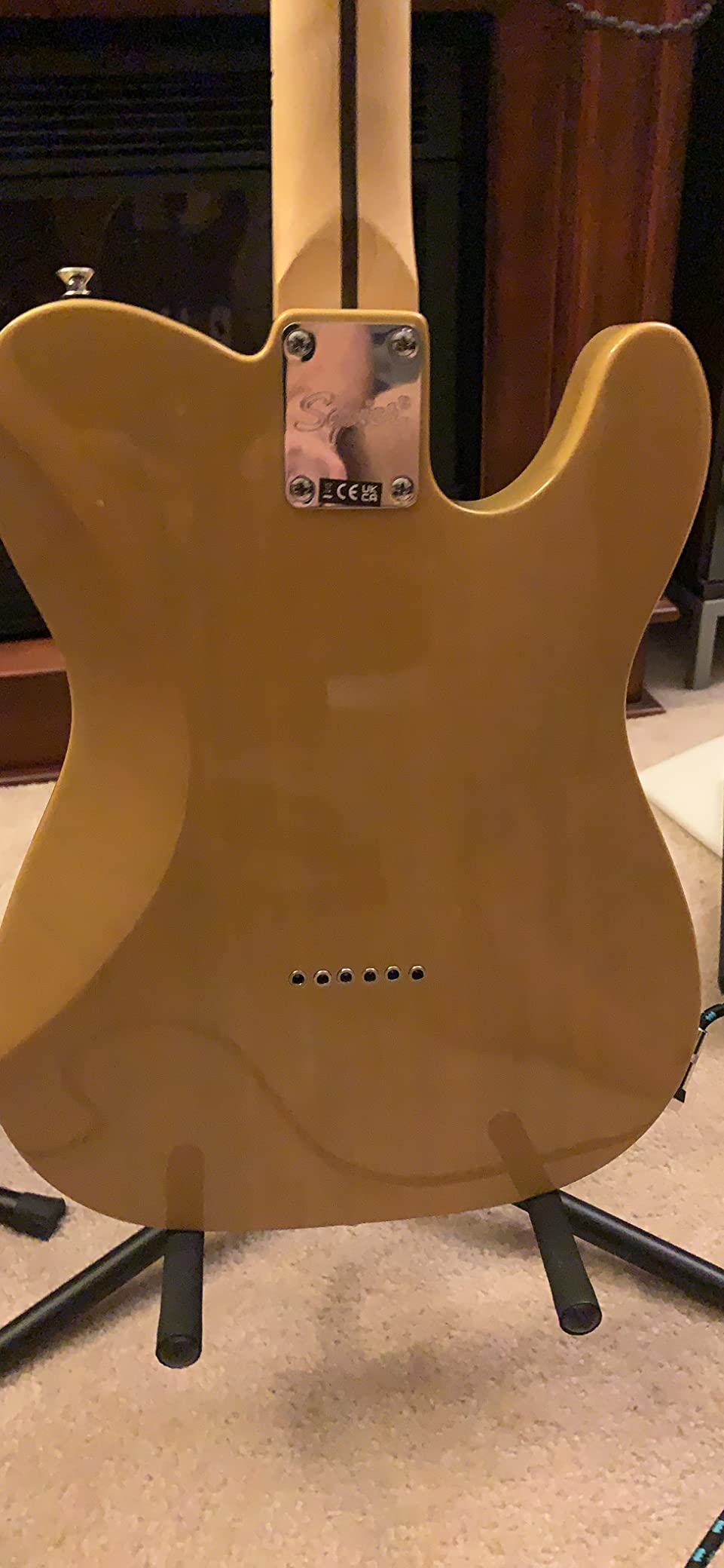 Squier Affinity Telecaster Electric Guitar, Left-Handed, Butterscotch Blonde | Left-handed telecaster, maple fingerboard, butterscotch blonde, beginner guitar, 2-year warranty, Fender-designed pickups customer photo 1