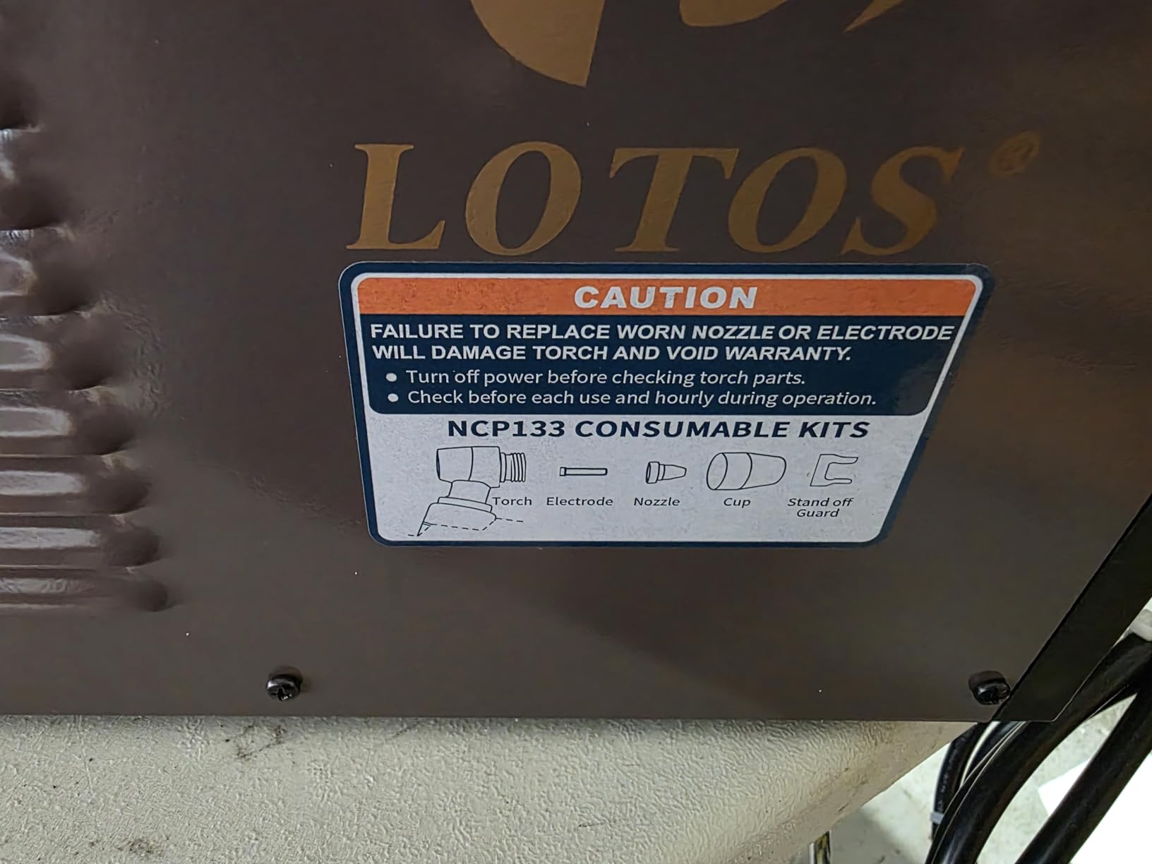 LOTOS LTP5800D 58A Non-Touch Pilot Arc Plasma Cutter 110V/220V | Slices 5/8-inch cleanly through rusty steel sheets | Portable inverter features front pressure gauge customer photo 2