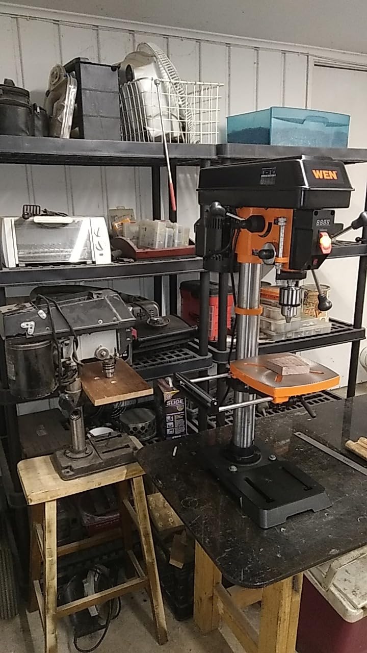 WEN 12-Inch Benchtop Drill Press, Variable Speed, Cast Iron with Laser and Work Light (4214T) customer photo 1