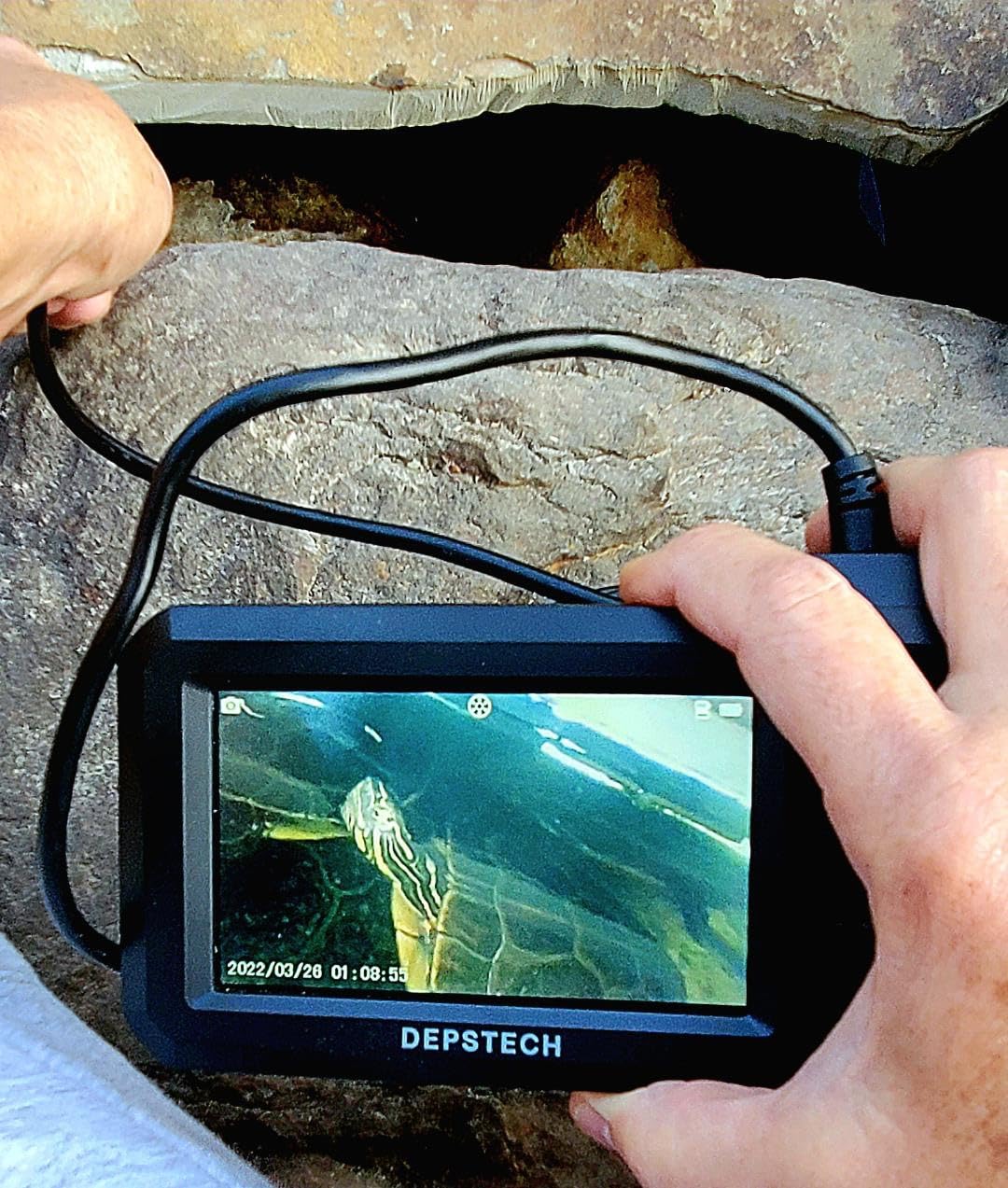DEPSTECH Inspection Endoscope Camera with Light: Dual Lens 1080P Borescope with 4.3