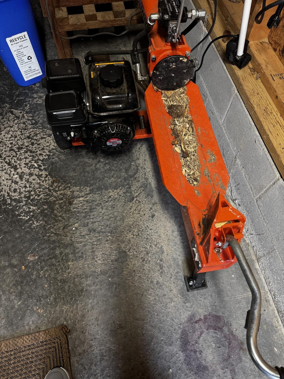SuperHandy Log Splitter Portable 20 Ton Rapid Auto Return Ram System Bucher Gear Pump 7HP Engine Horizontal Full Beam Steel Wedge Firewood Splitting Forestry Harvesting customer photo 1