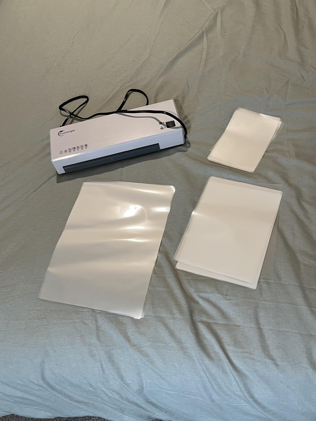 Buyounger 9 Inch Thermal Laminator Machine Set with 40 Sheets | Fast 1 Min Warmup, 340mm/min Speed, ABS Anti Jam Button, Cold Mode, Included Trimmer & Corner Rounder for Home School Office customer photo 1