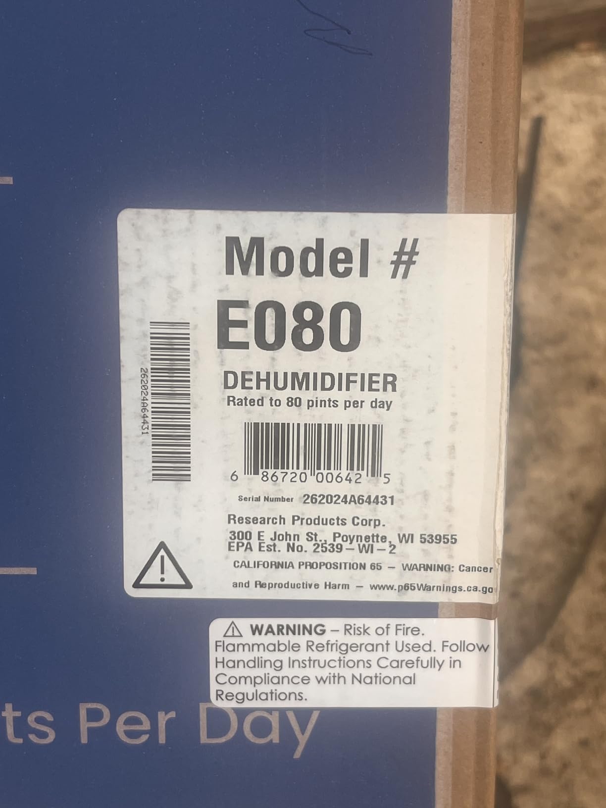 AprilAire E080 Pro 80-Pint Whole-House Dehumidifier, Energy Star Certified, Commercial-Grade for Basement, Crawlspace or Whole House up to 4,400 sq. ft. customer photo 1