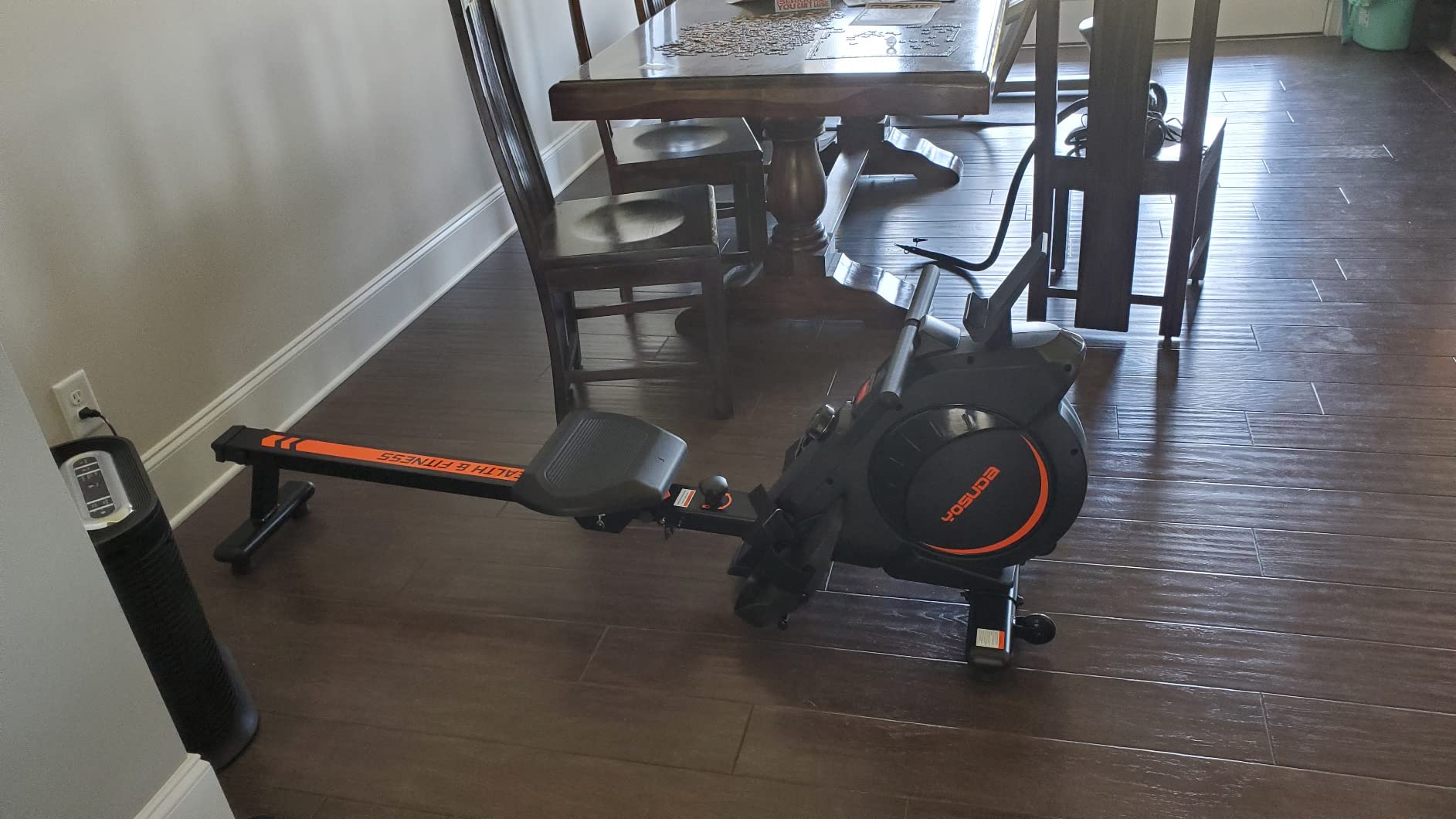YOSUDA Rowing Machine for Home, Magnetic Rower Machine for Beginners to Athletes, Use with Resistance Adjustment Function, Bluetooth, App Supported, LCD Monitor, and Comfortable Seat Cushion customer photo 1