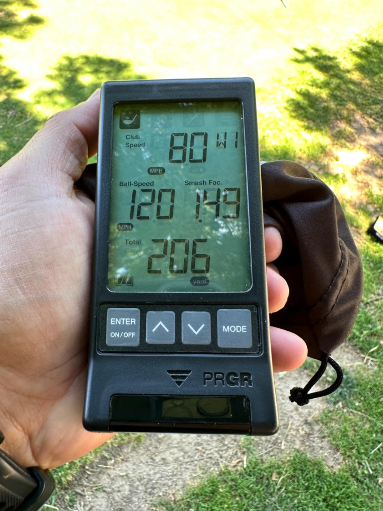 PRGR HS 130-A Portable Golf Launch Monitor | Doppler Radar Measures Club & Ball Speed, Smash Factor, Total & Carry Distance | Tracks Swing Speed Training Aids customer photo 2